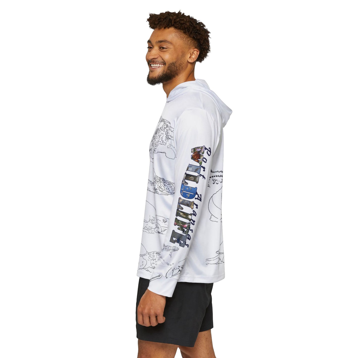 Sea Turtle Rescue Line Art Hoodie — Port Aransas Wildlife