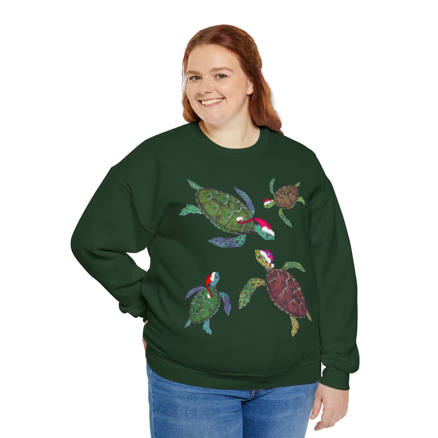 Sea Turtle Ugly Christmas Sweatshirt - Seasonal Seller