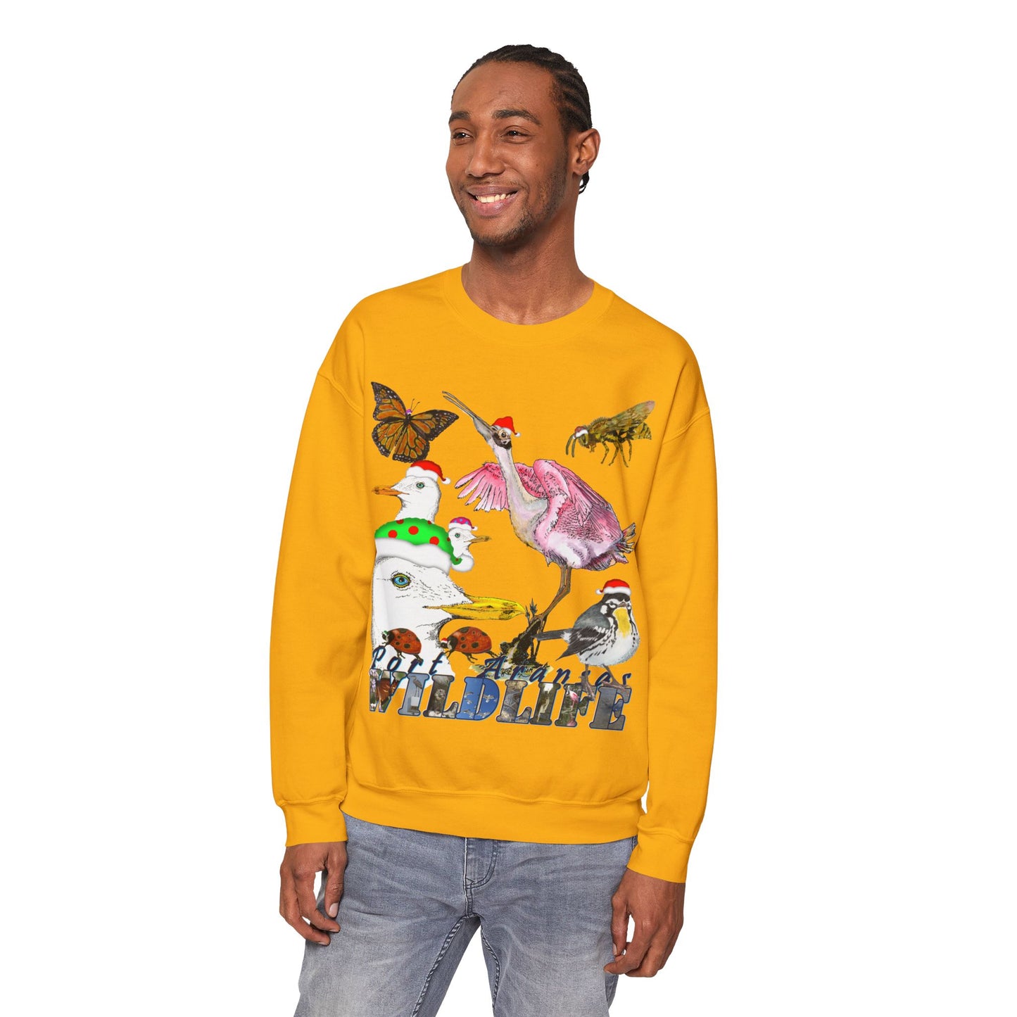 Seasonal Seller Sweatshirt: Ugly Christmas Sweater Port Aransas Wildlife Holiday Fun