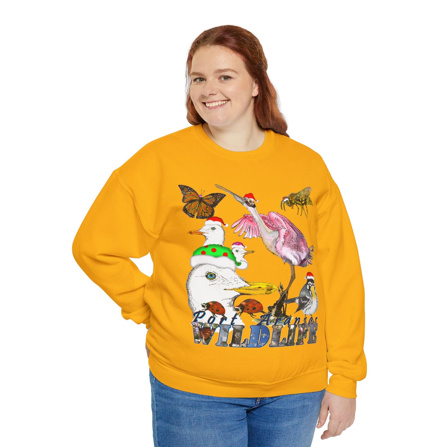 Seasonal Seller Sweatshirt: Ugly Christmas Sweater Port Aransas Wildlife Holiday Fun