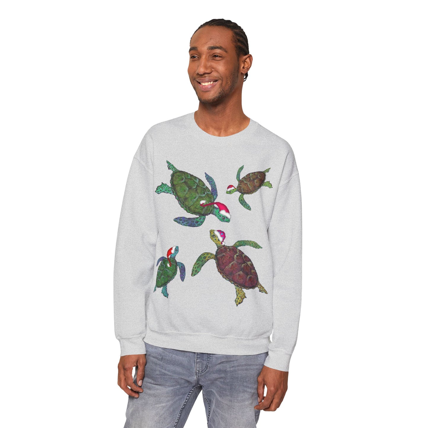 Sea Turtle Ugly Christmas Sweatshirt - Seasonal Seller