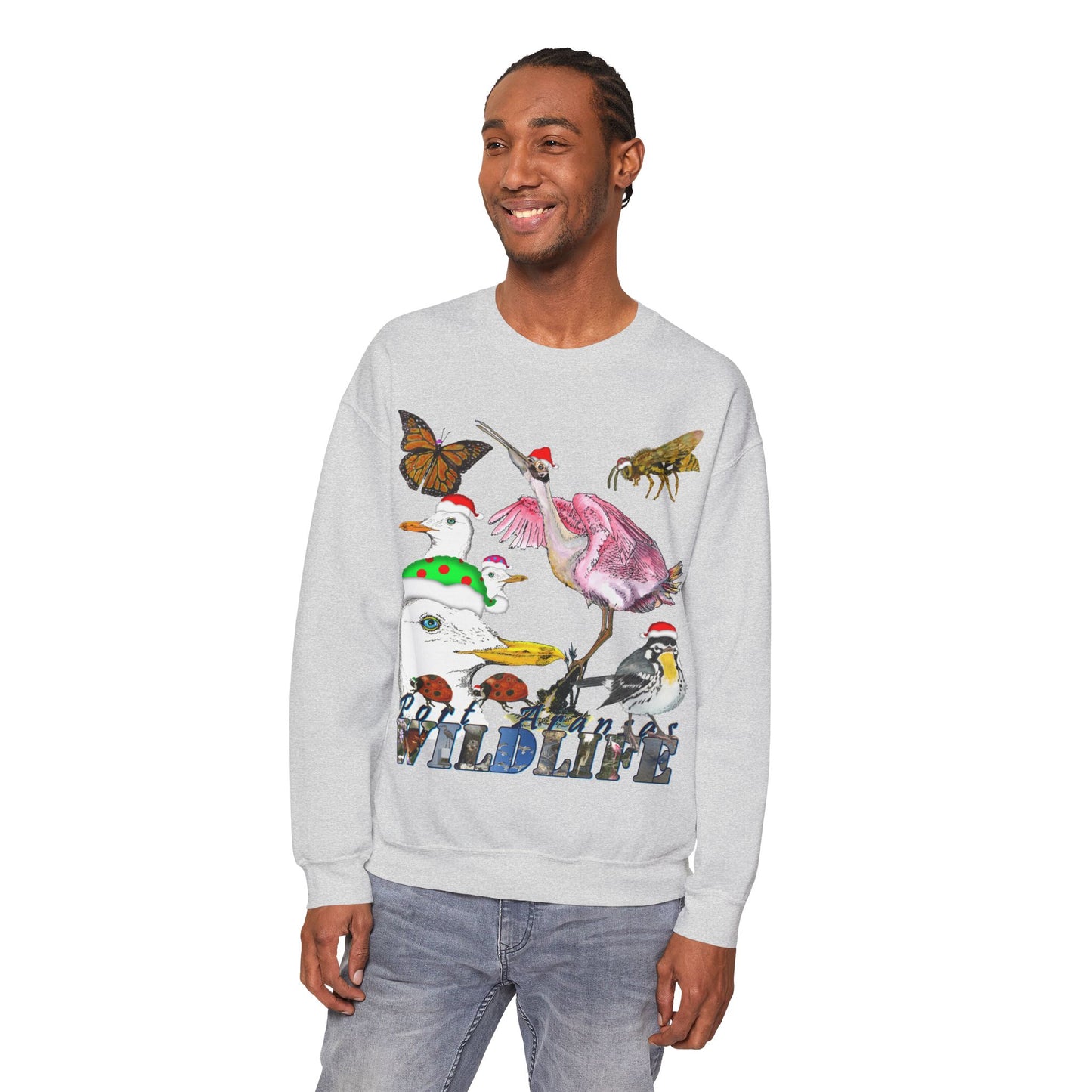 Seasonal Seller Sweatshirt: Ugly Christmas Sweater Port Aransas Wildlife Holiday Fun