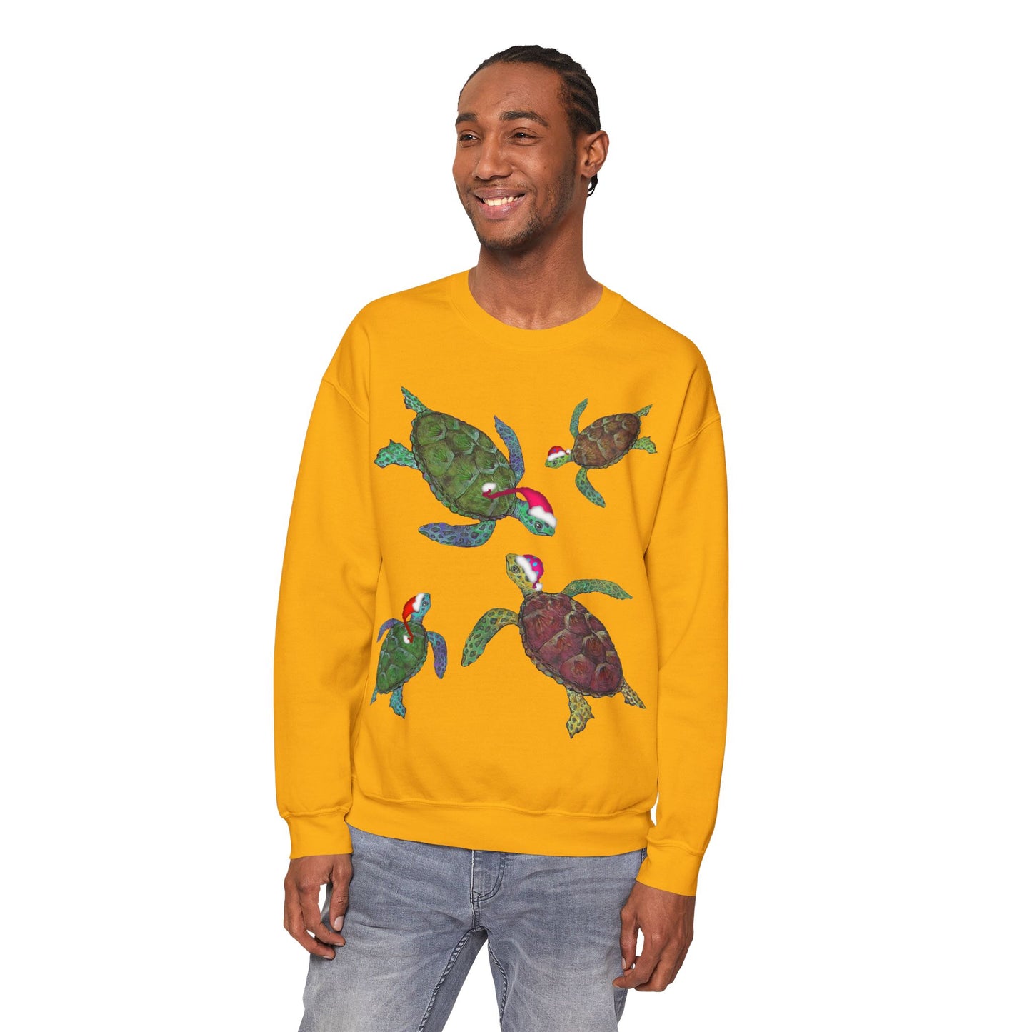 Sea Turtle Ugly Christmas Sweatshirt - Seasonal Seller