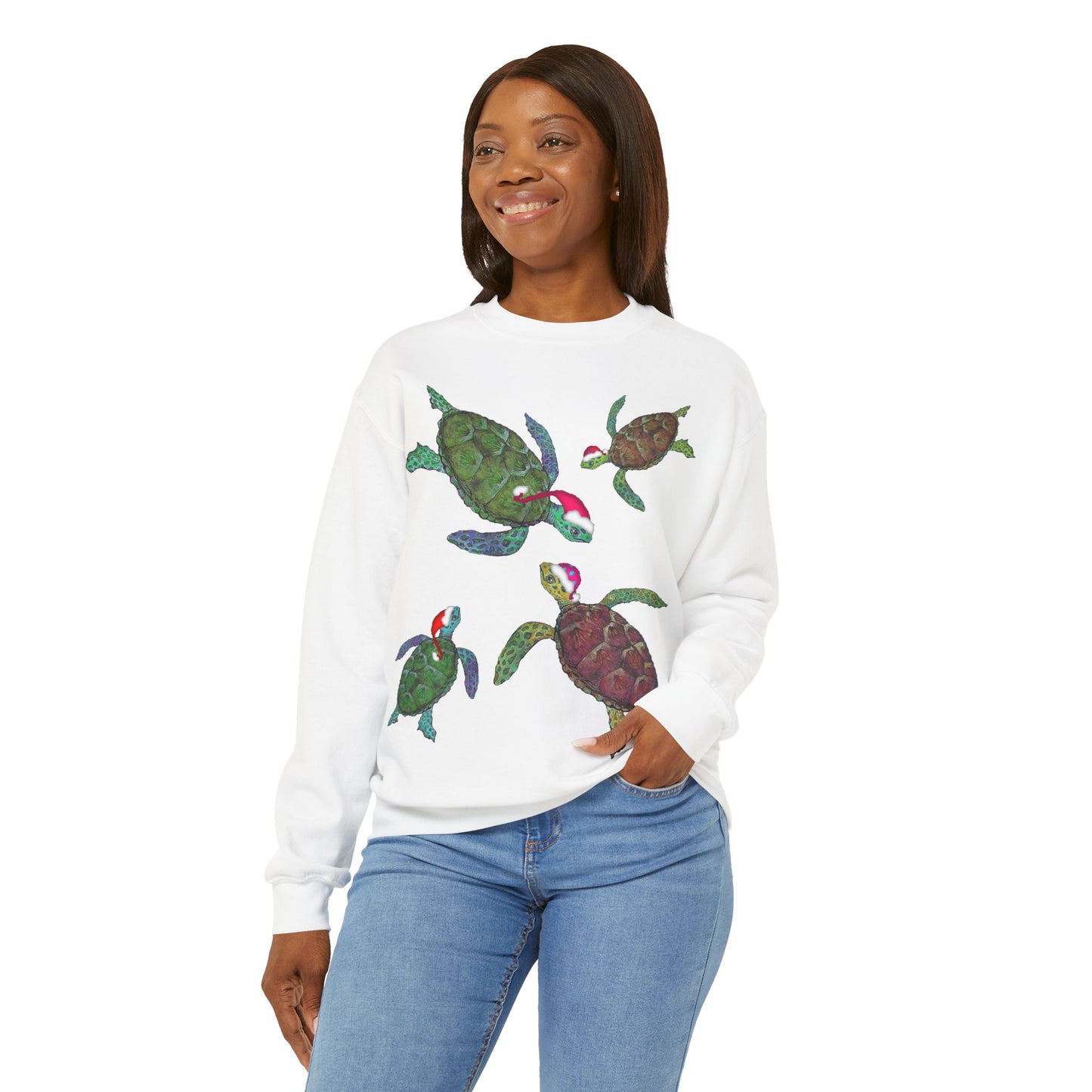 Sea Turtle Ugly Christmas Sweatshirt - Seasonal Seller