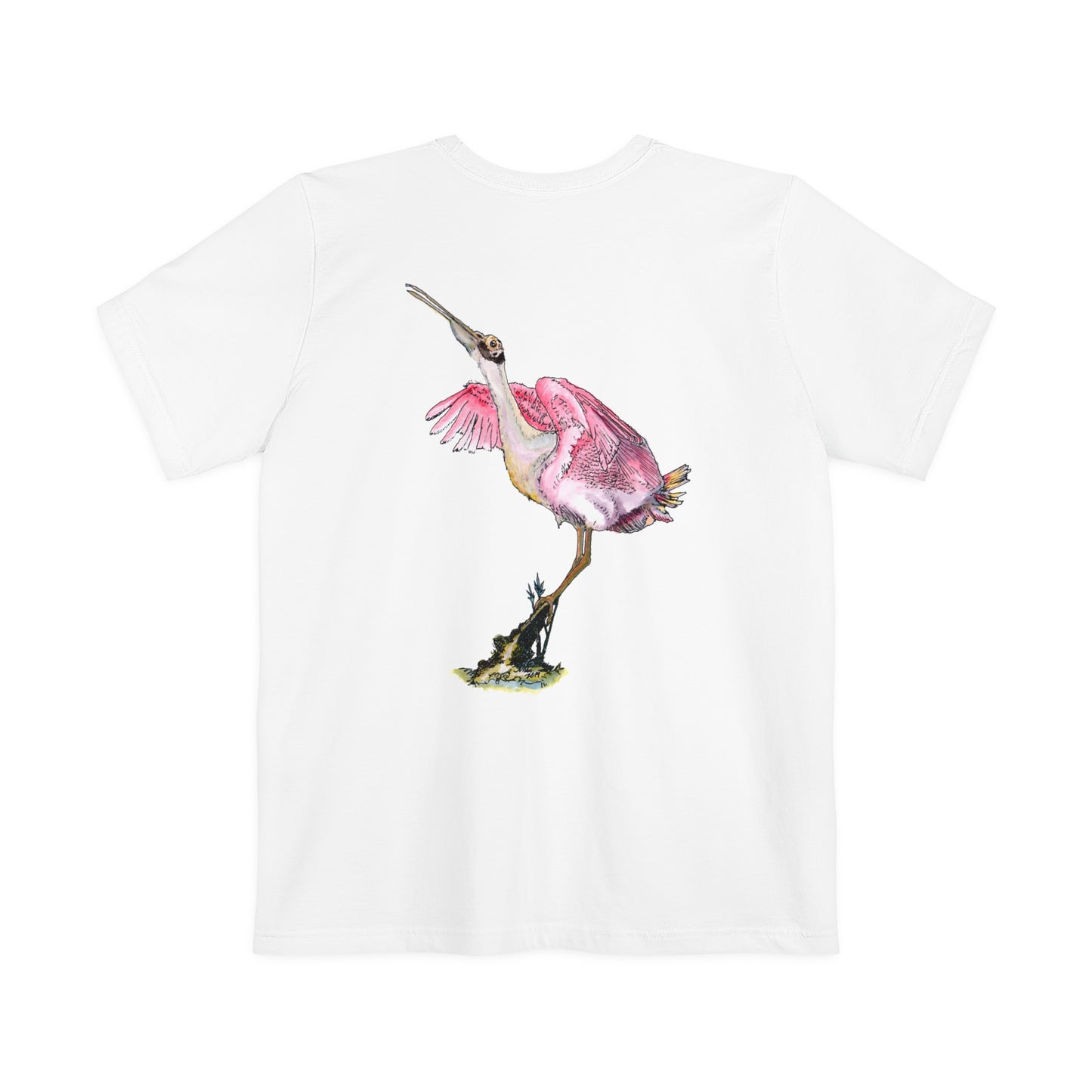 Roseate Spoonbill Port Aransas Wildlife Unisex Pocket Tee