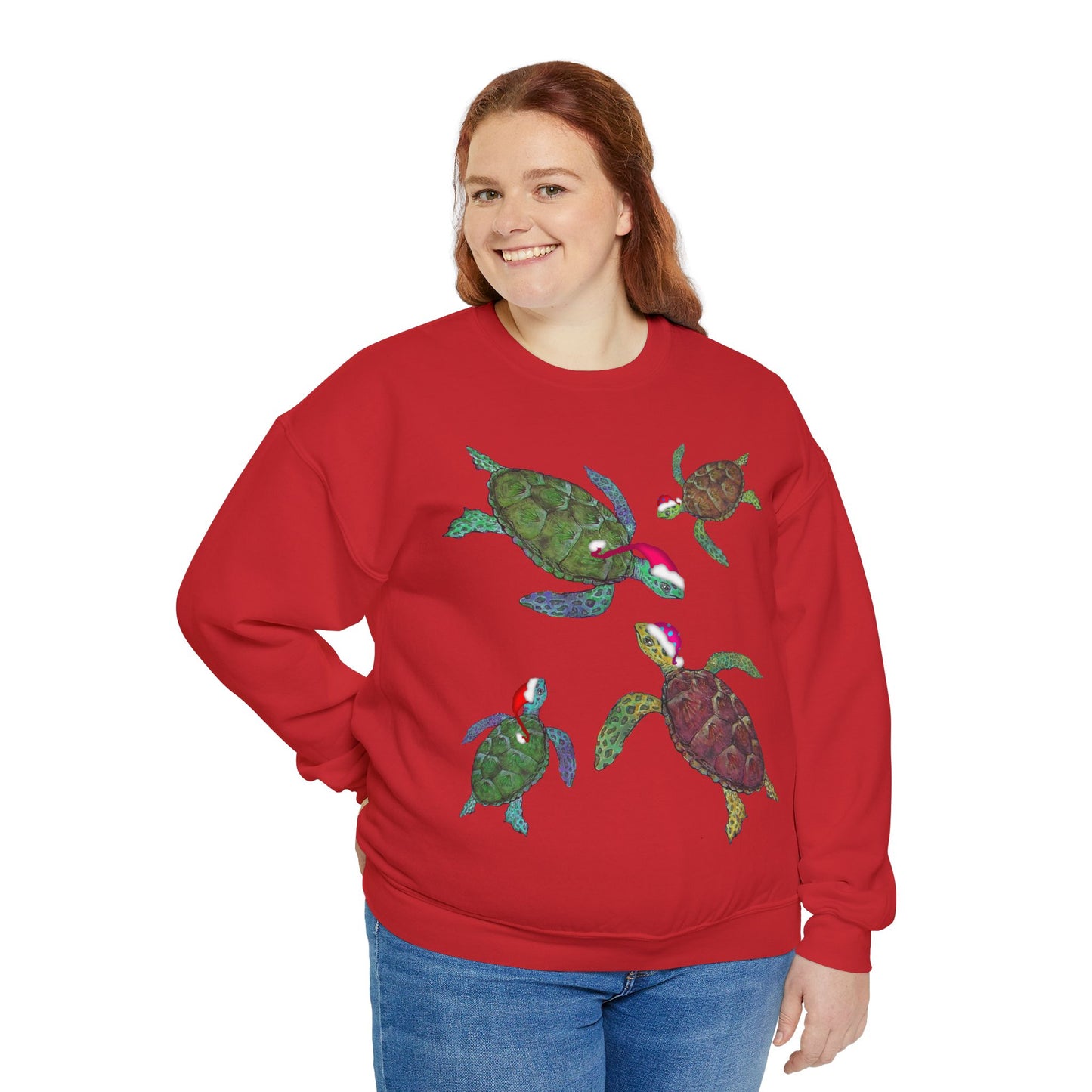 Sea Turtle Ugly Christmas Sweatshirt - Seasonal Seller