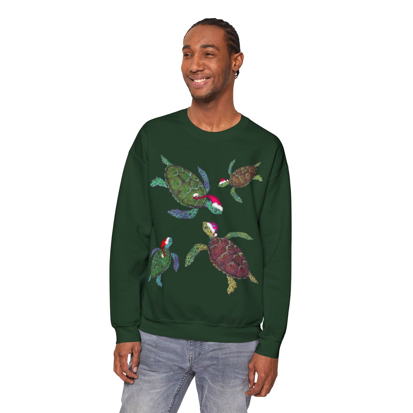 Sea Turtle Ugly Christmas Sweatshirt - Seasonal Seller