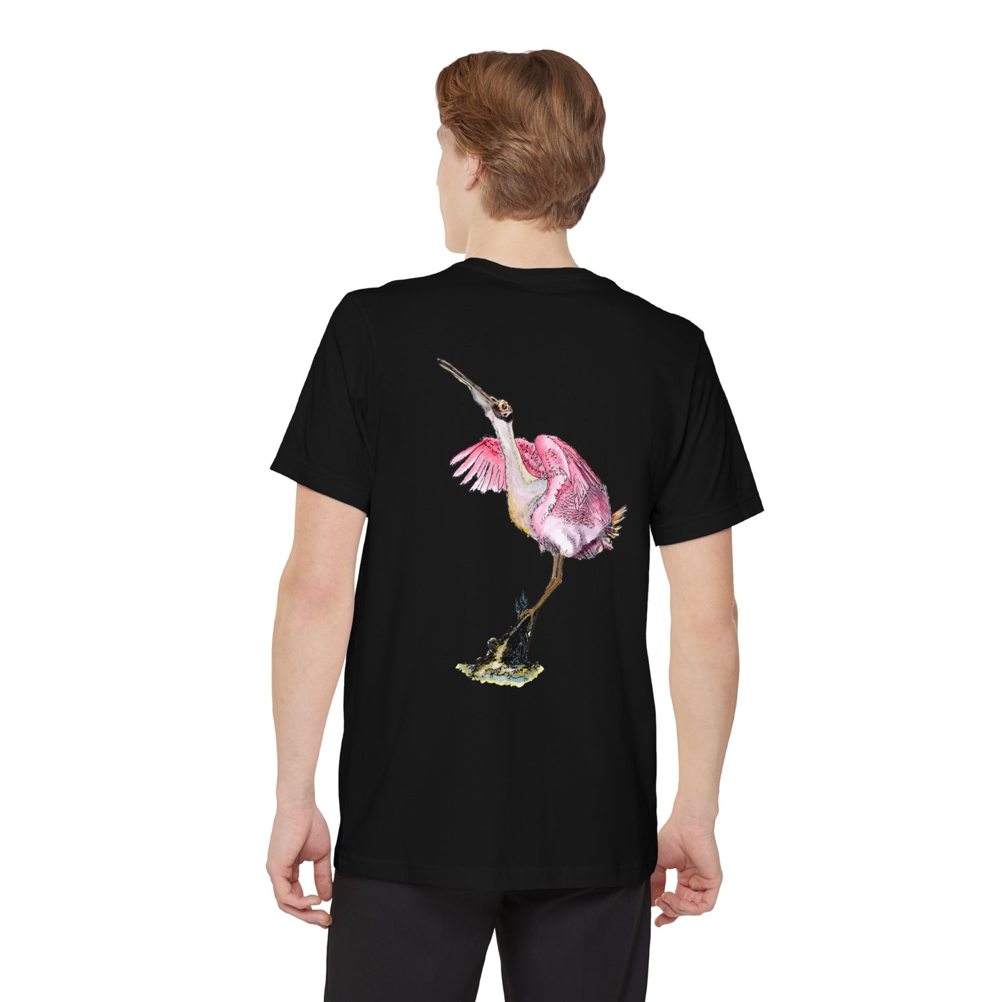 Roseate Spoonbill Port Aransas Wildlife Unisex Pocket Tee