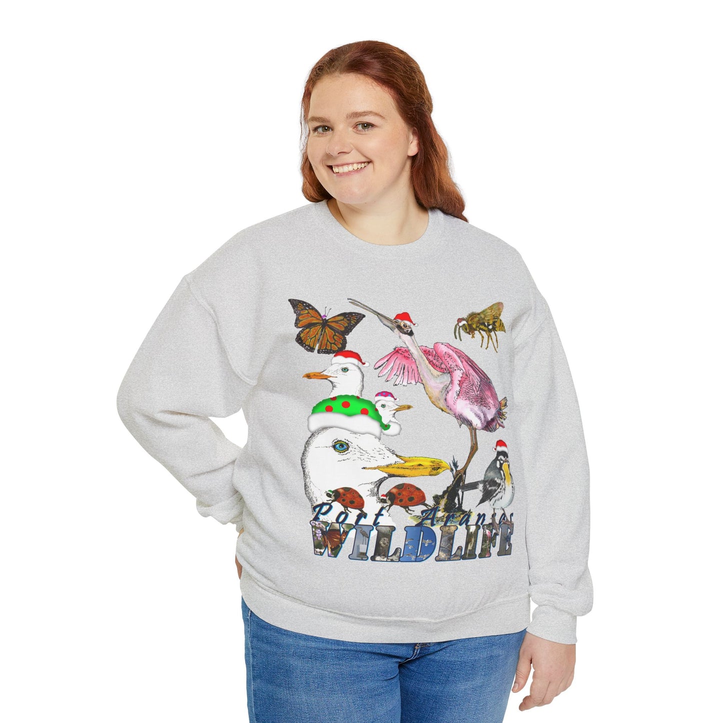 Seasonal Seller Sweatshirt: Ugly Christmas Sweater Port Aransas Wildlife Holiday Fun