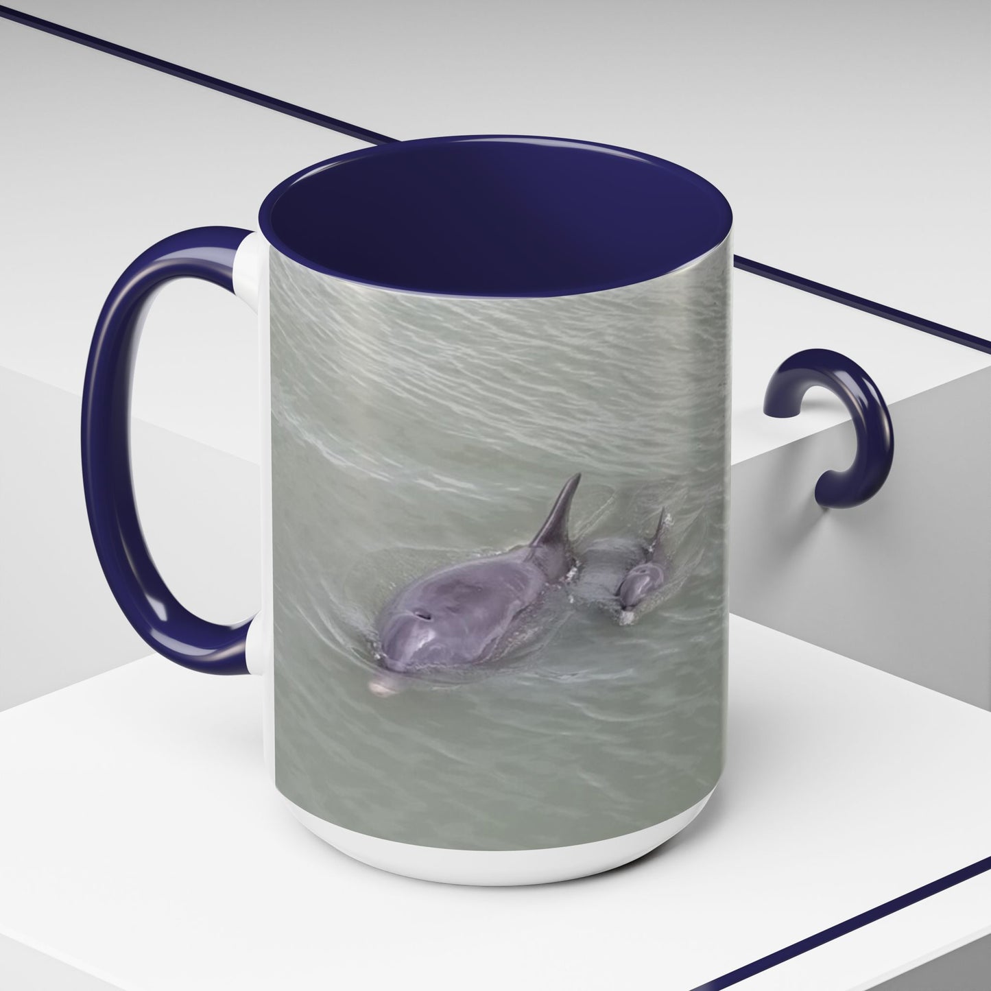 Coffee Mug - Mom and Baby Dolphin at Robert's Point Park