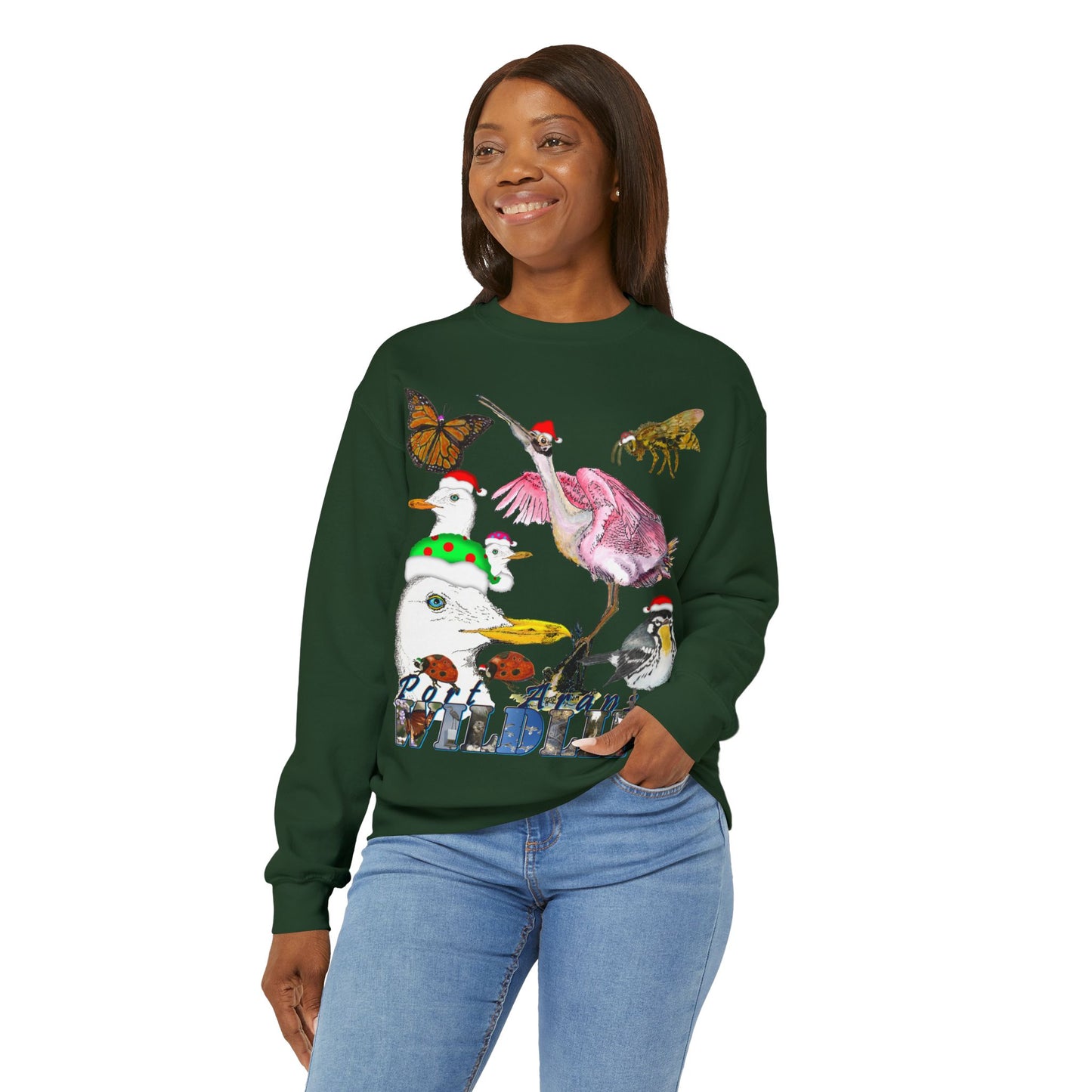 Seasonal Seller Sweatshirt: Ugly Christmas Sweater Port Aransas Wildlife Holiday Fun