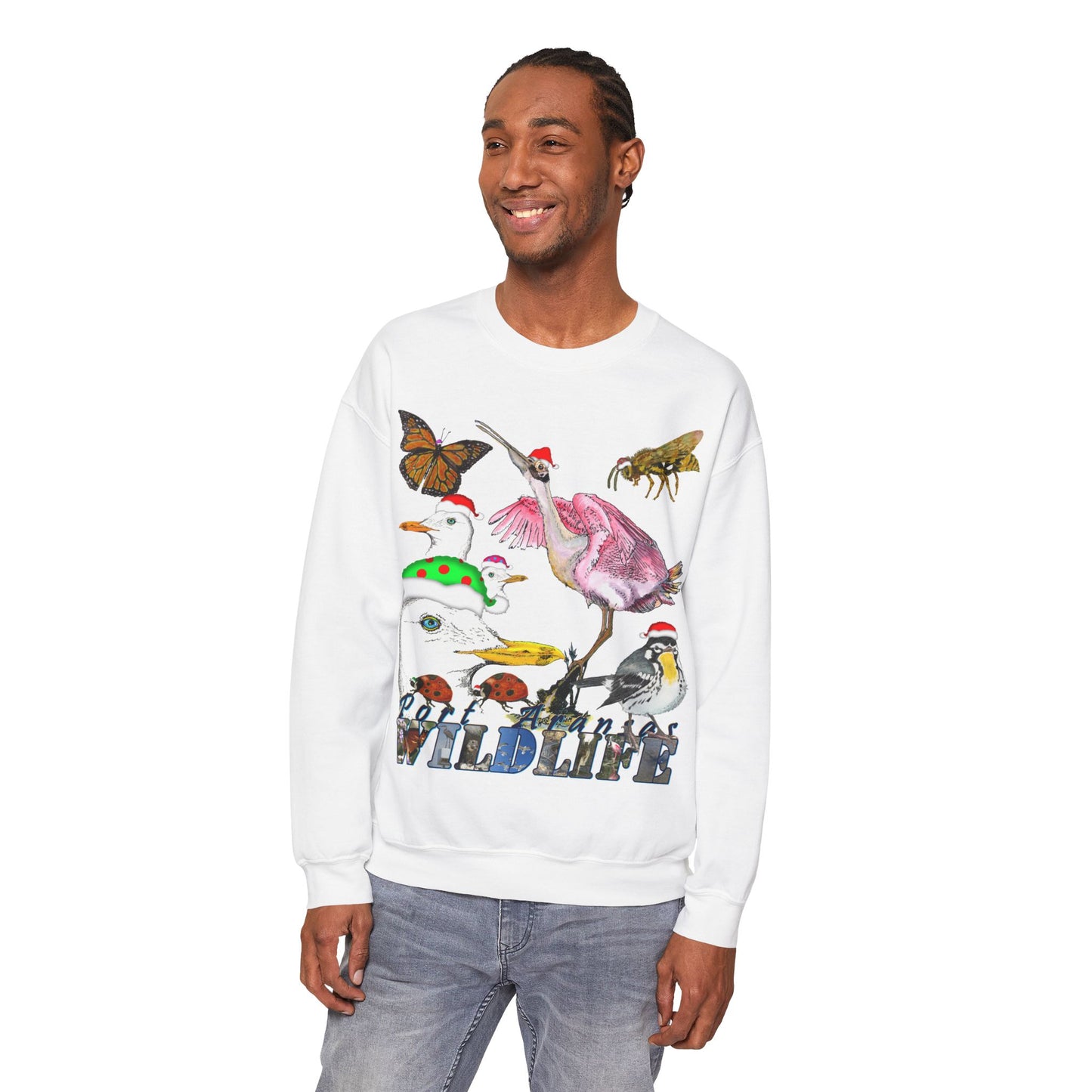 Seasonal Seller Sweatshirt: Ugly Christmas Sweater Port Aransas Wildlife Holiday Fun