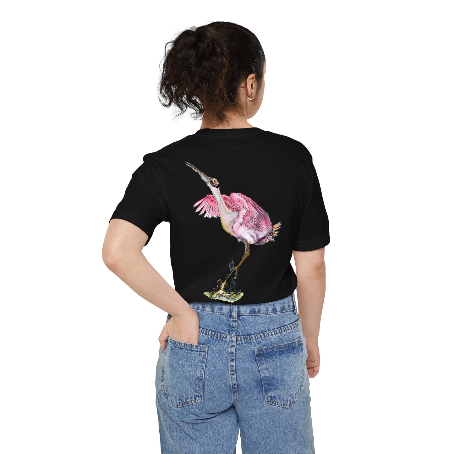 Roseate Spoonbill Port Aransas Wildlife Unisex Pocket Tee