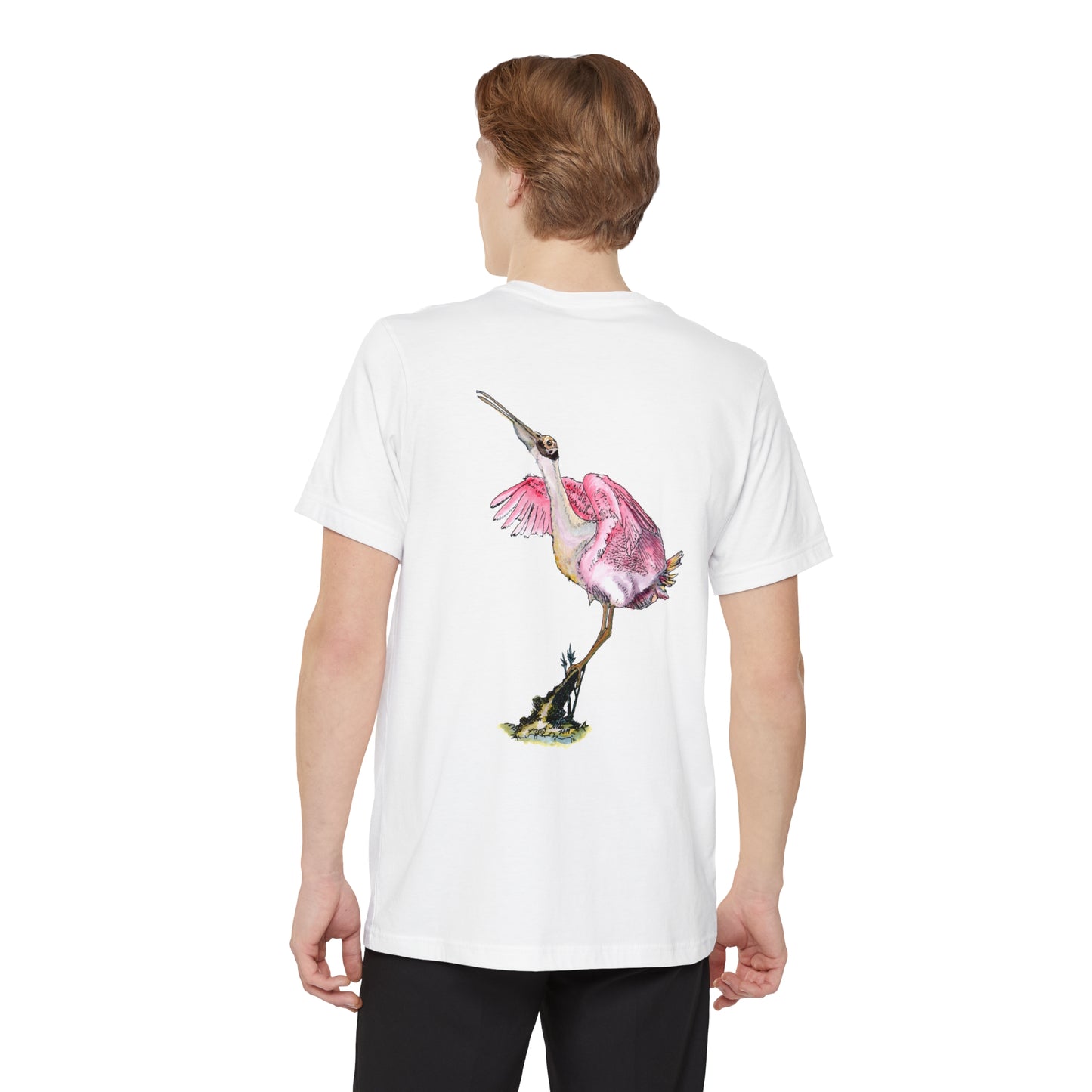 Roseate Spoonbill Port Aransas Wildlife Unisex Pocket Tee