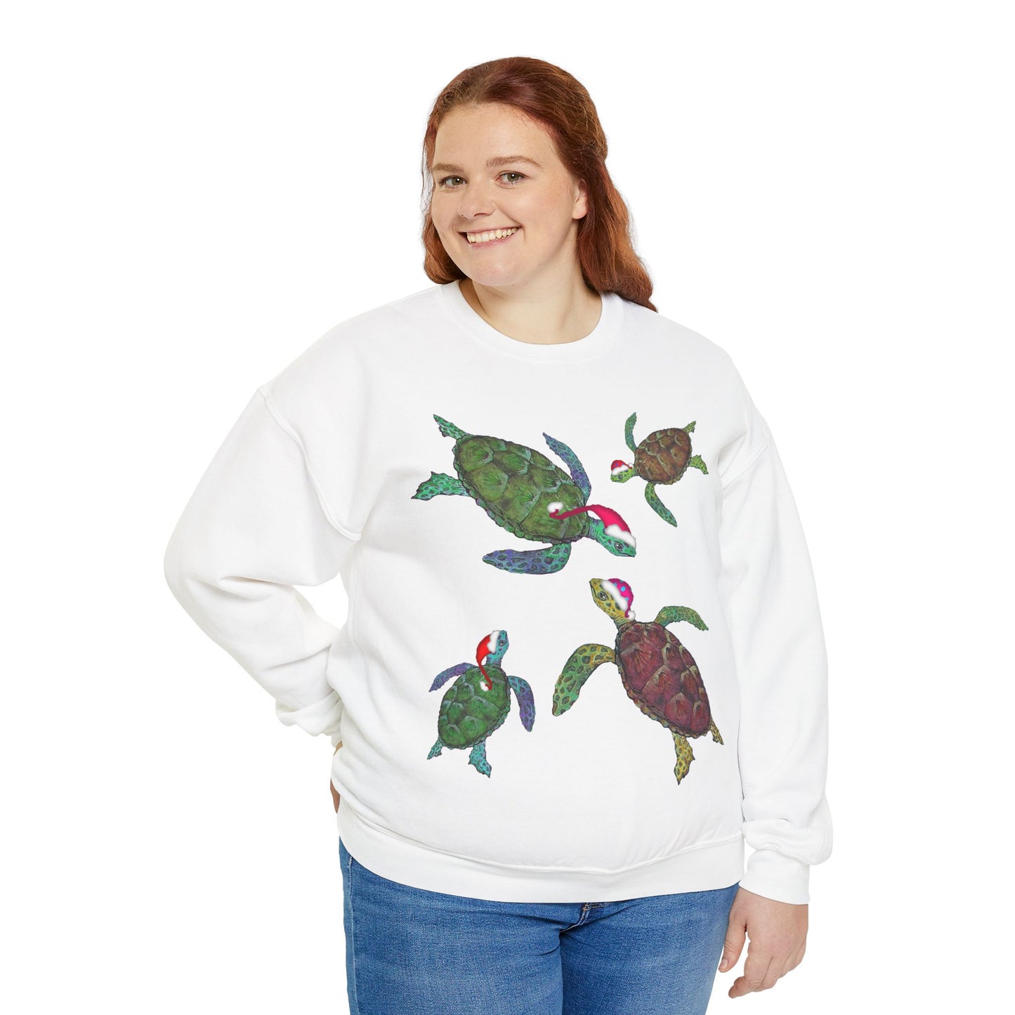 Sea Turtle Ugly Christmas Sweatshirt - Seasonal Seller