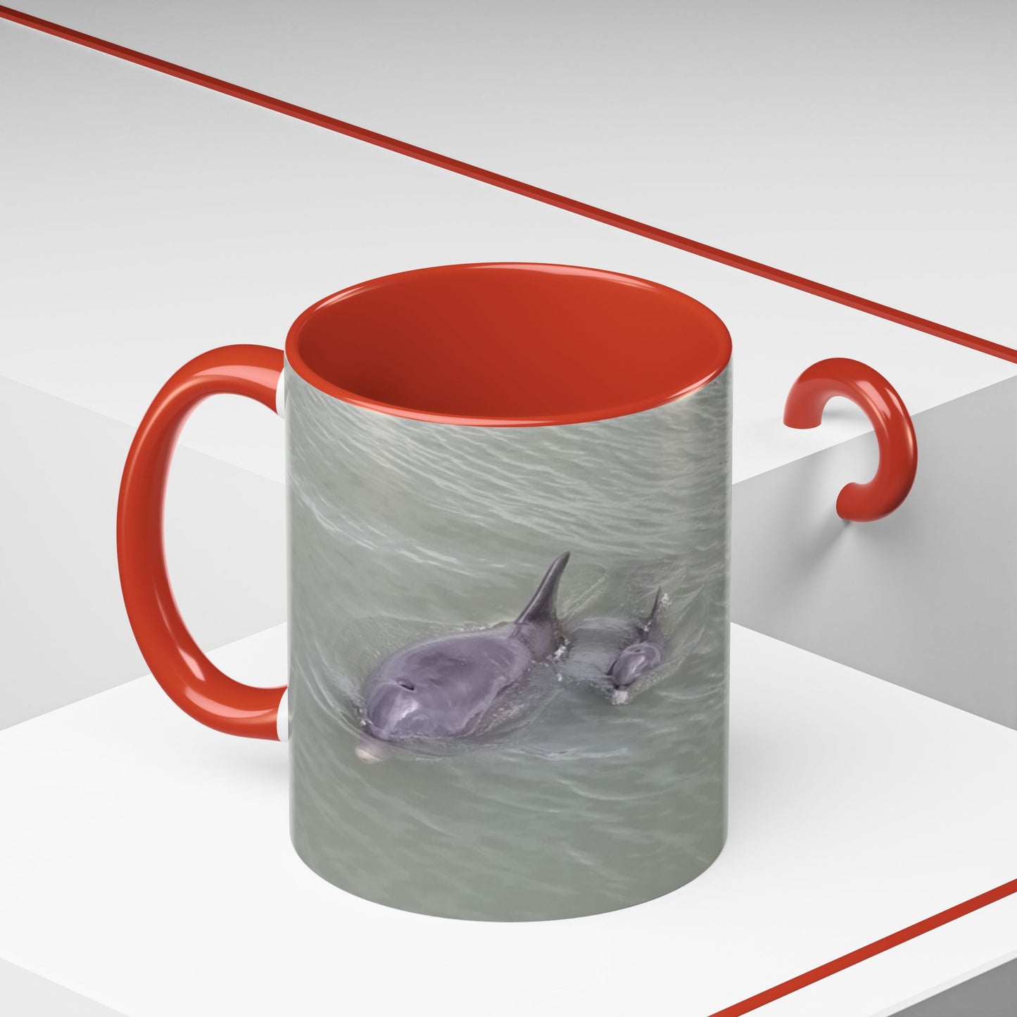 Coffee Mug - Mom and Baby Dolphin at Robert's Point Park