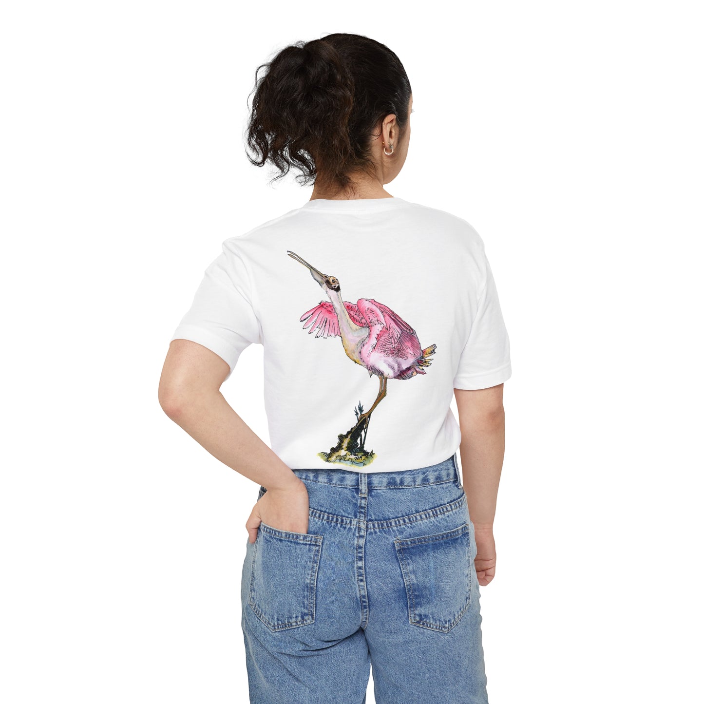 Roseate Spoonbill Port Aransas Wildlife Unisex Pocket Tee