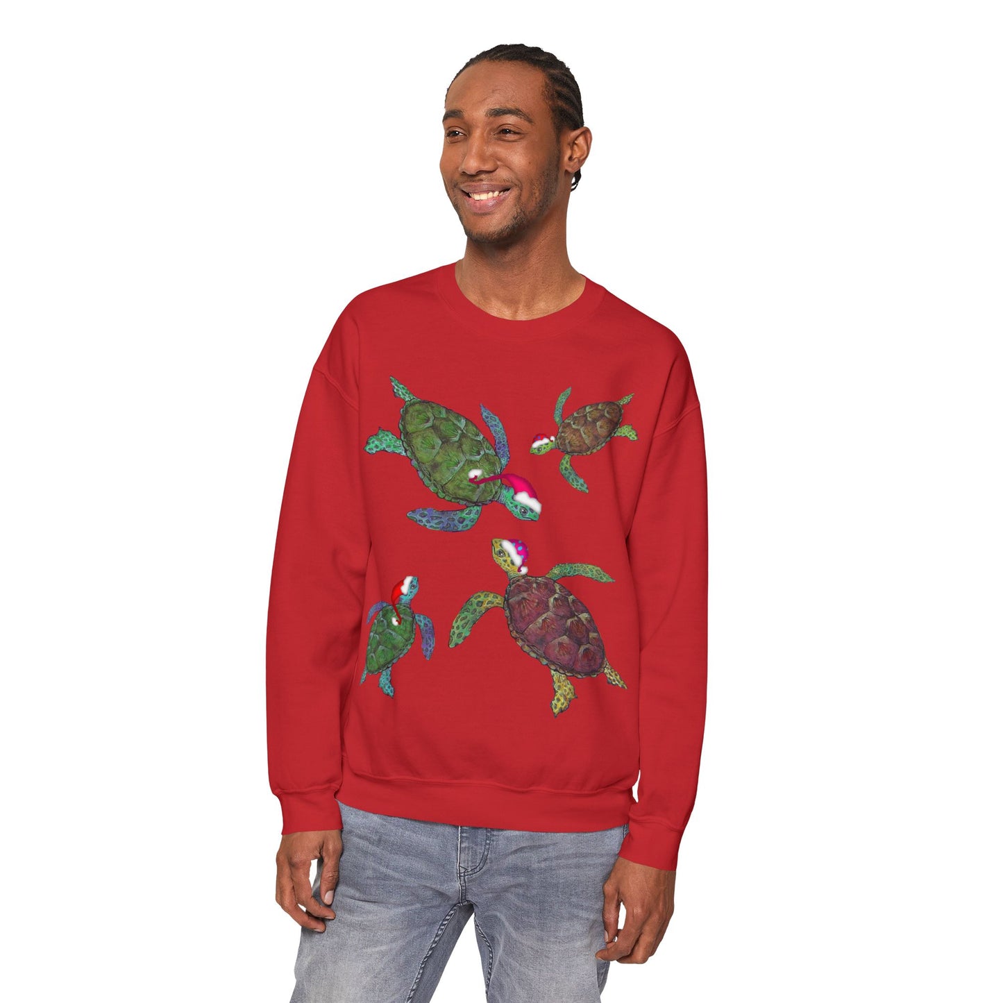 Sea Turtle Ugly Christmas Sweatshirt - Seasonal Seller