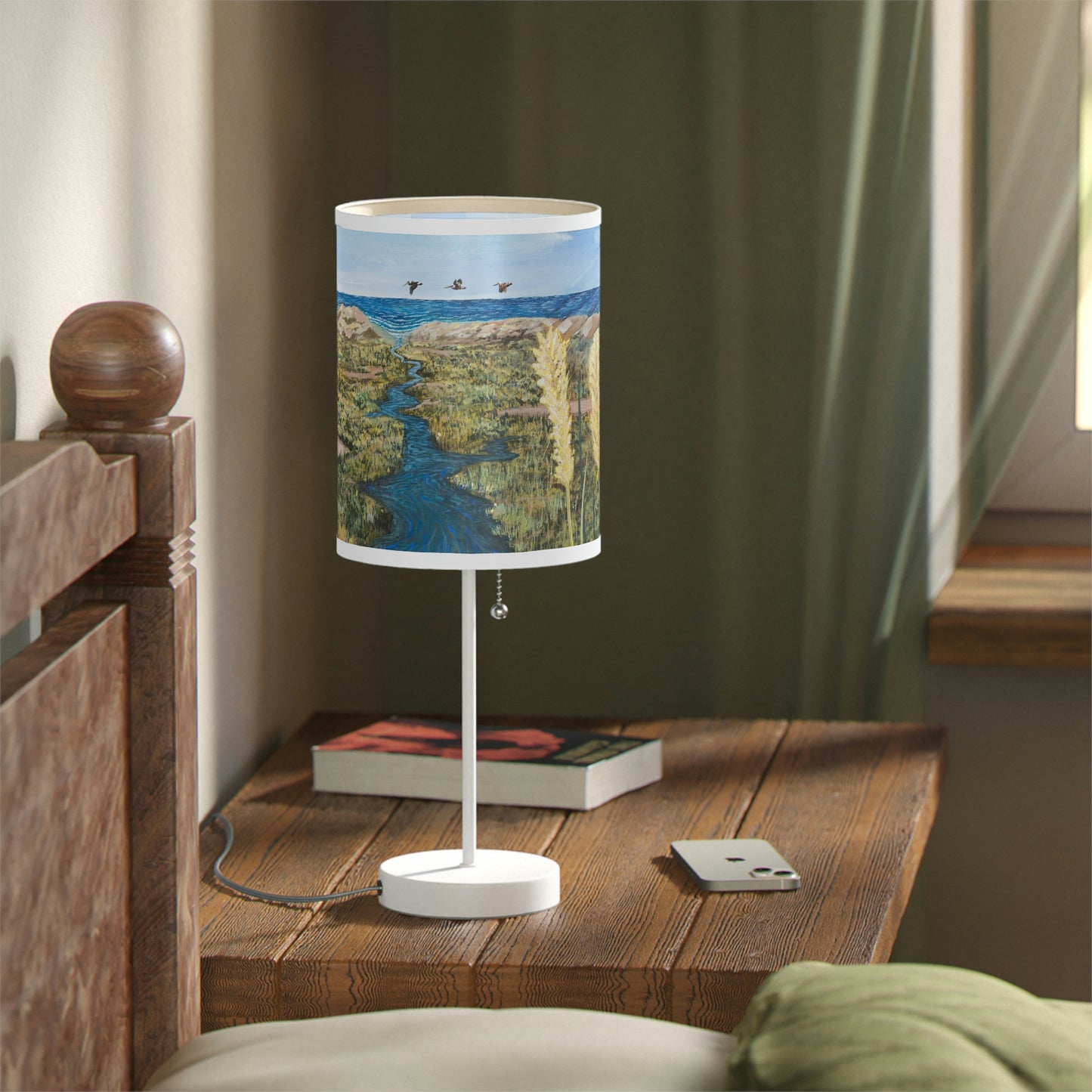 Once Upon  a Time in Port Aransas Art Lamp on a Stand, US|CA plug