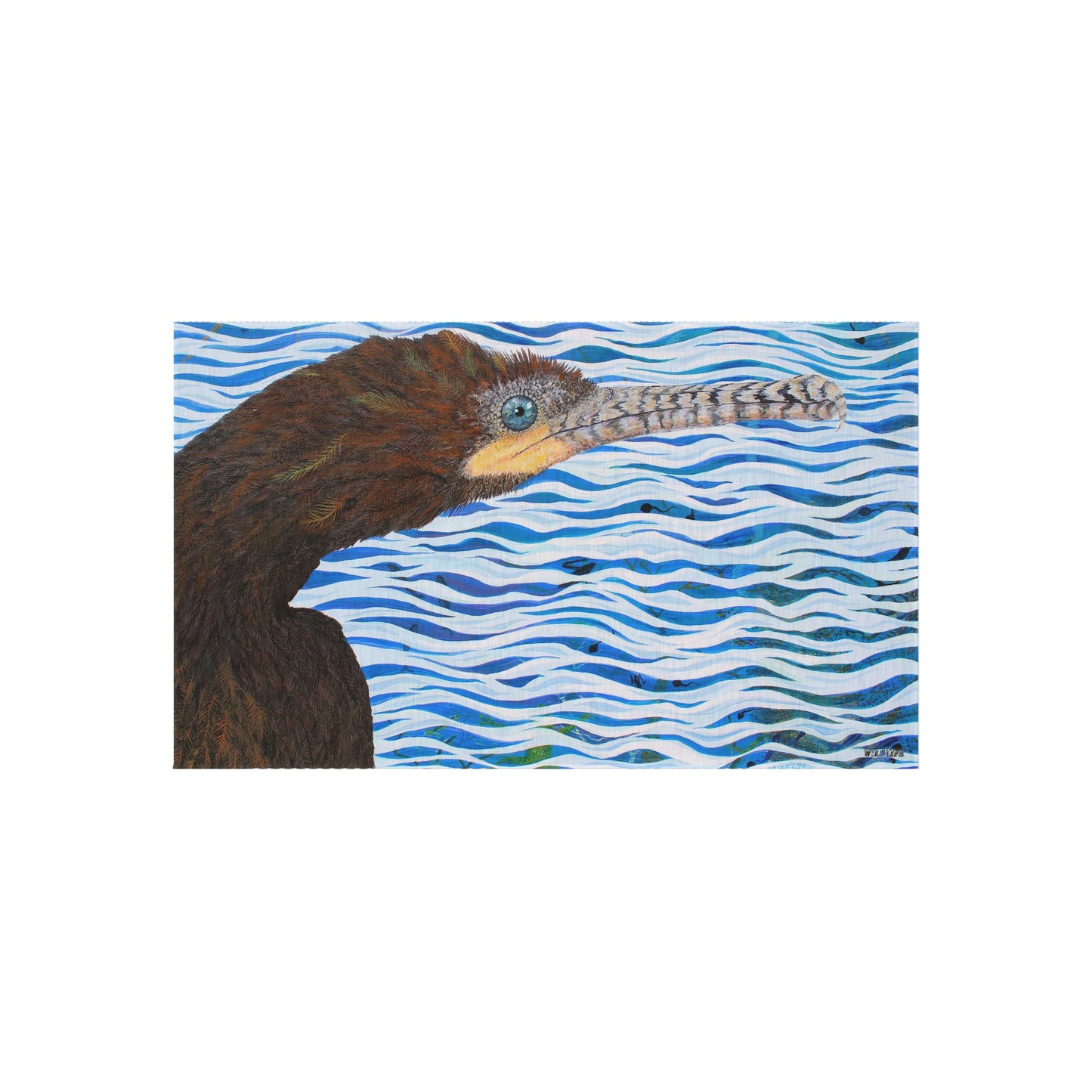 Cormorant in Paradise Port Aransas Wildlife Outdoor Rug