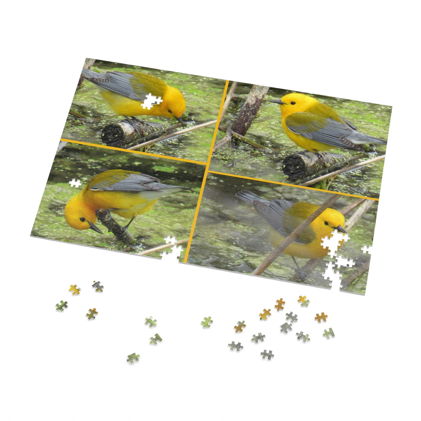 Prothonotary Warblers ♥ Port Aransas Wildlife Jigsaw Puzzle (30, 110, 252, 500,1000-Piece)