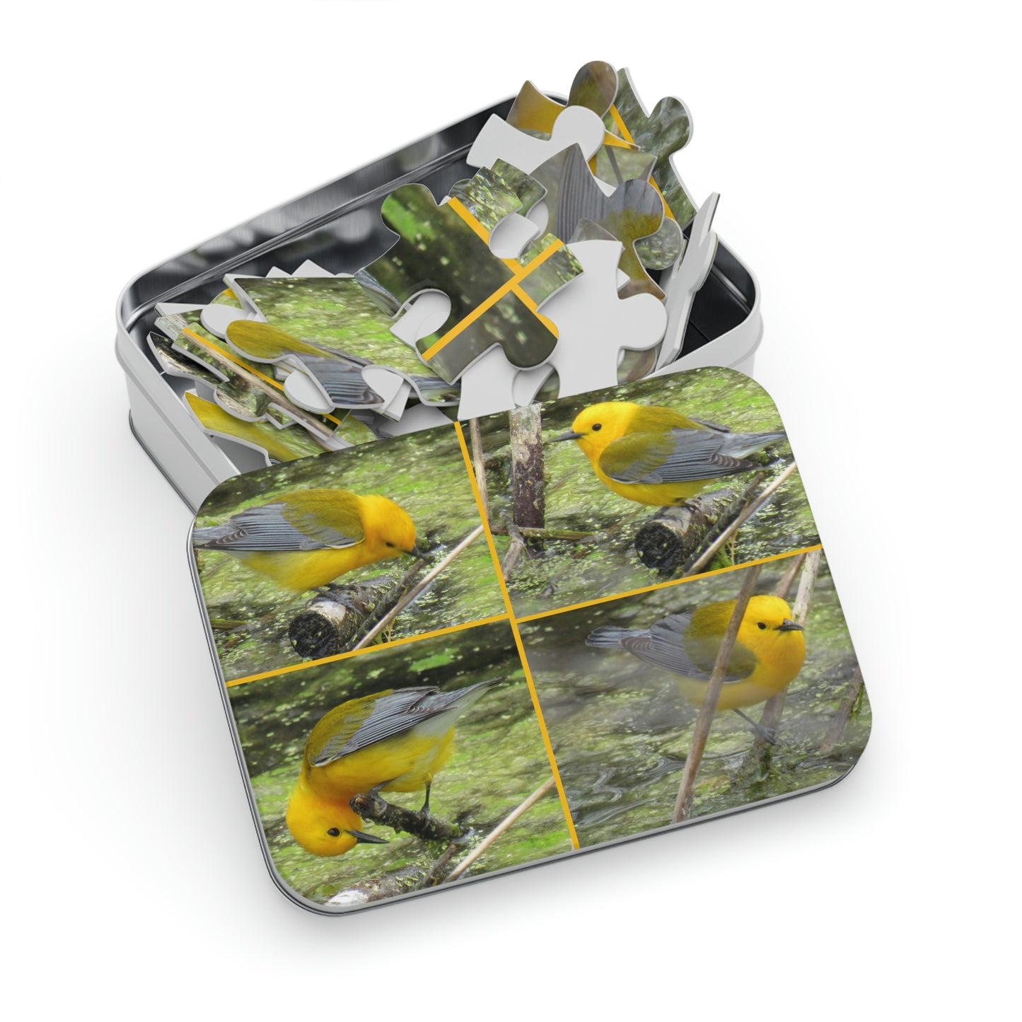 Prothonotary Warblers ♥ Port Aransas Wildlife Jigsaw Puzzle (30, 110, 252, 500,1000-Piece)