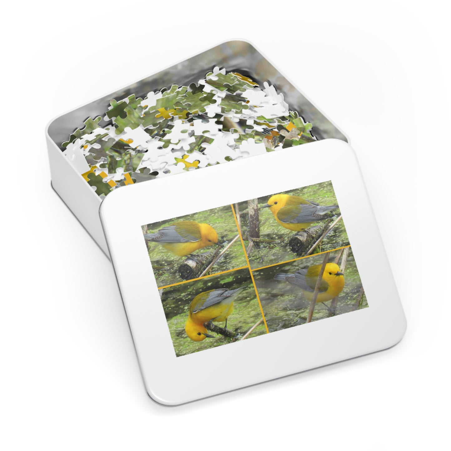 Prothonotary Warblers ♥ Port Aransas Wildlife Jigsaw Puzzle (30, 110, 252, 500,1000-Piece)