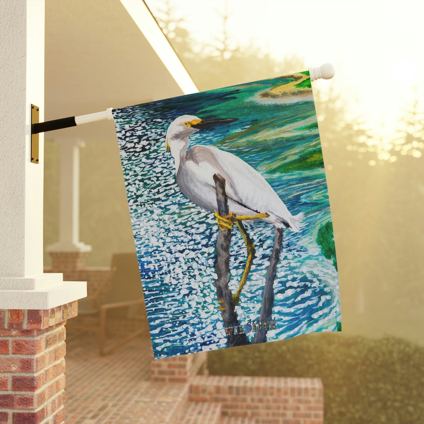 Shorebird in the Sun Art Garden & House Banner