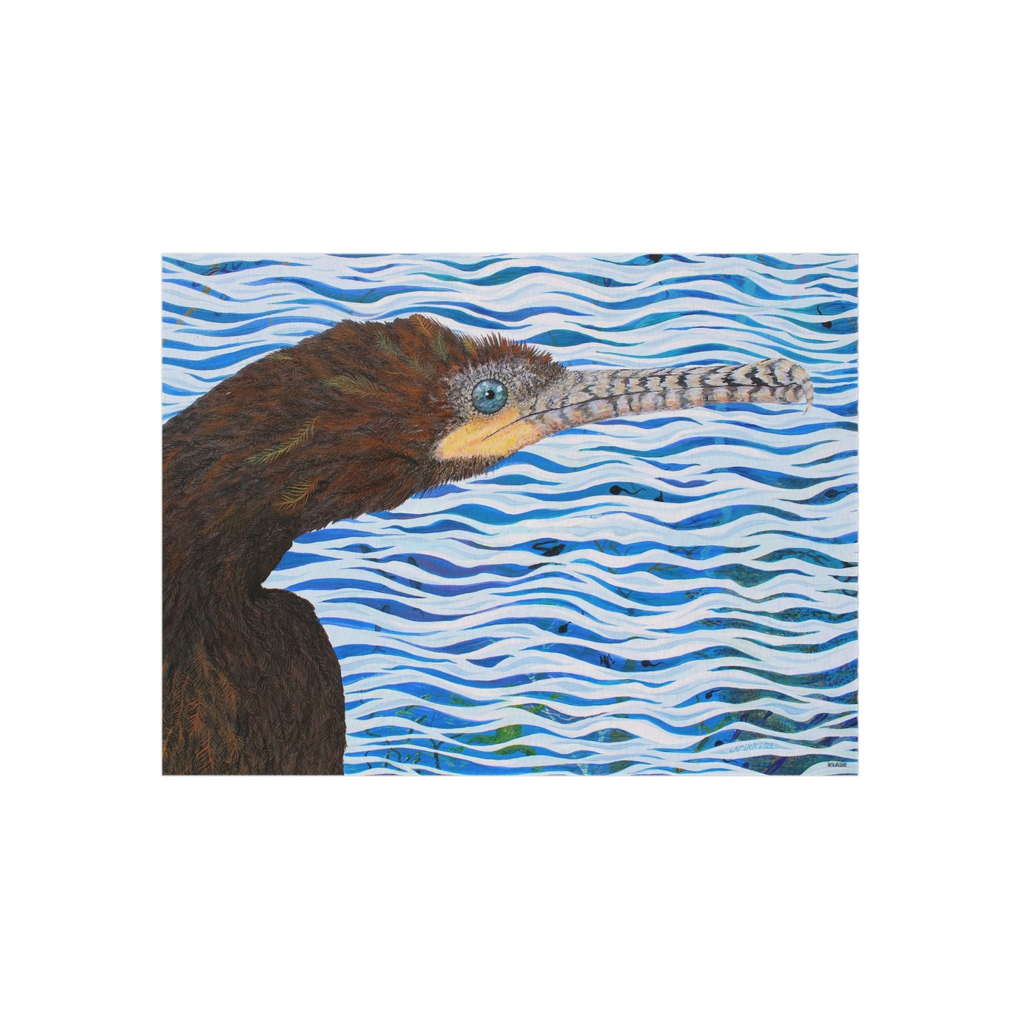 Cormorant in Paradise Port Aransas Wildlife Outdoor Rug