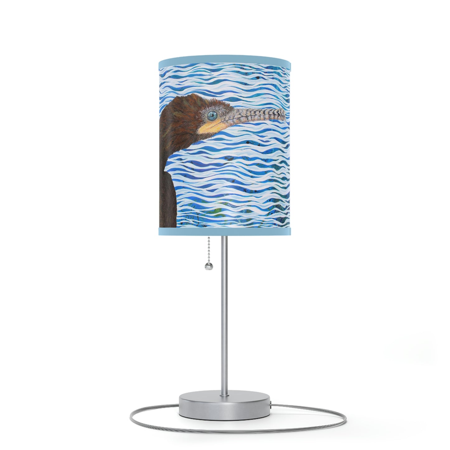 Cormorant and Shorebird in the Sun Bird Art Lamp on a Stand, US|CA plug