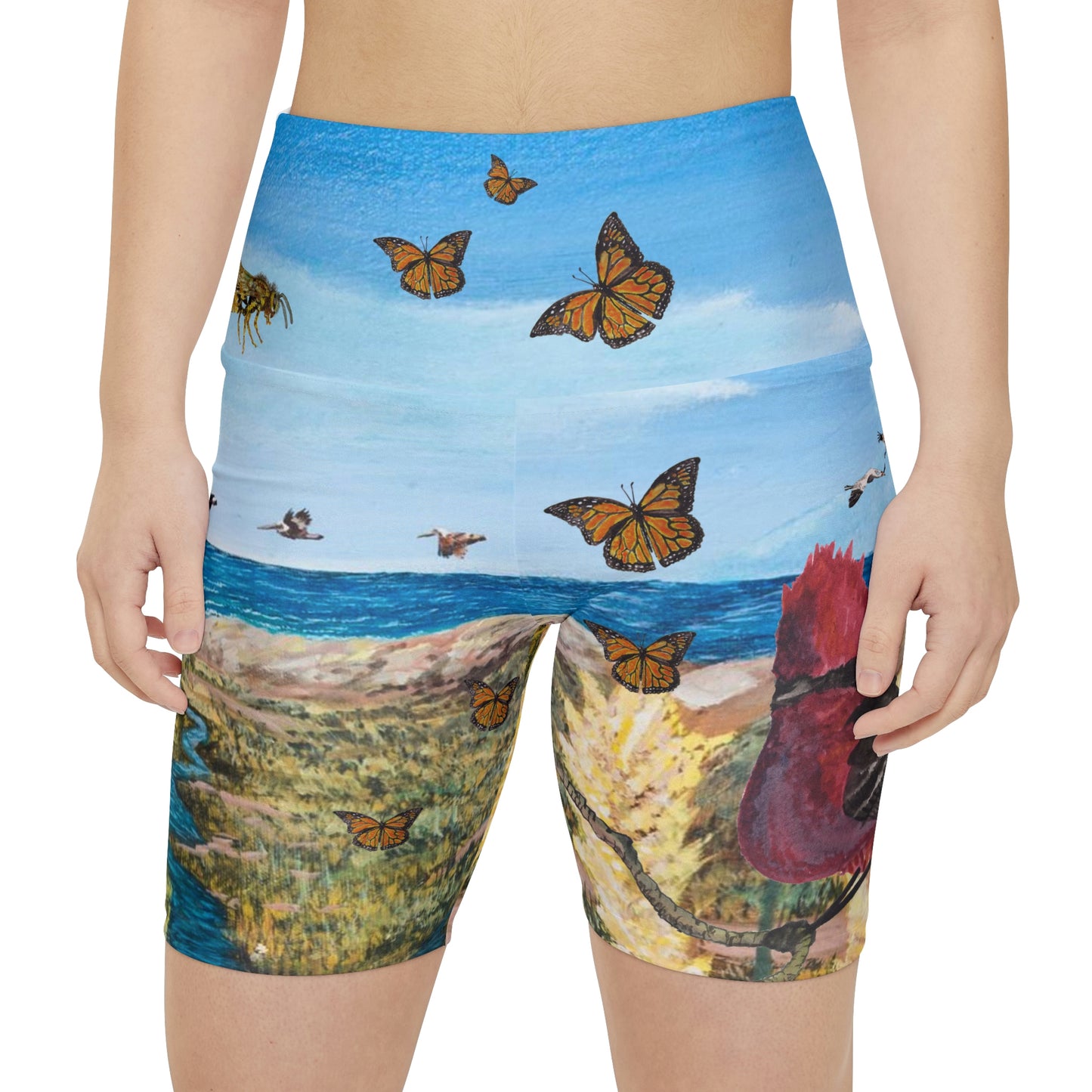 Wildlife at the Beach - Women's Workout Shorts