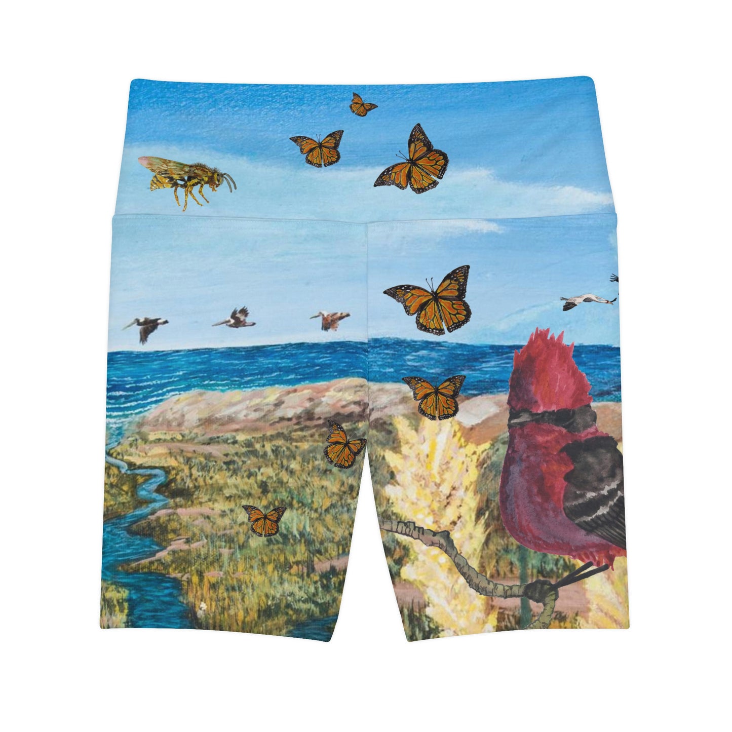 Wildlife at the Beach - Women's Workout Shorts