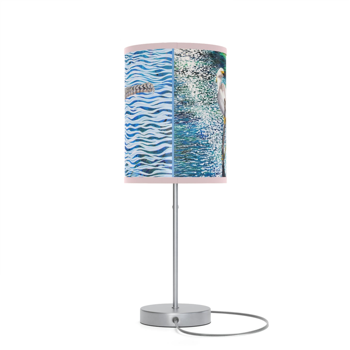 Cormorant and Shorebird in the Sun Bird Art Lamp on a Stand, US|CA plug