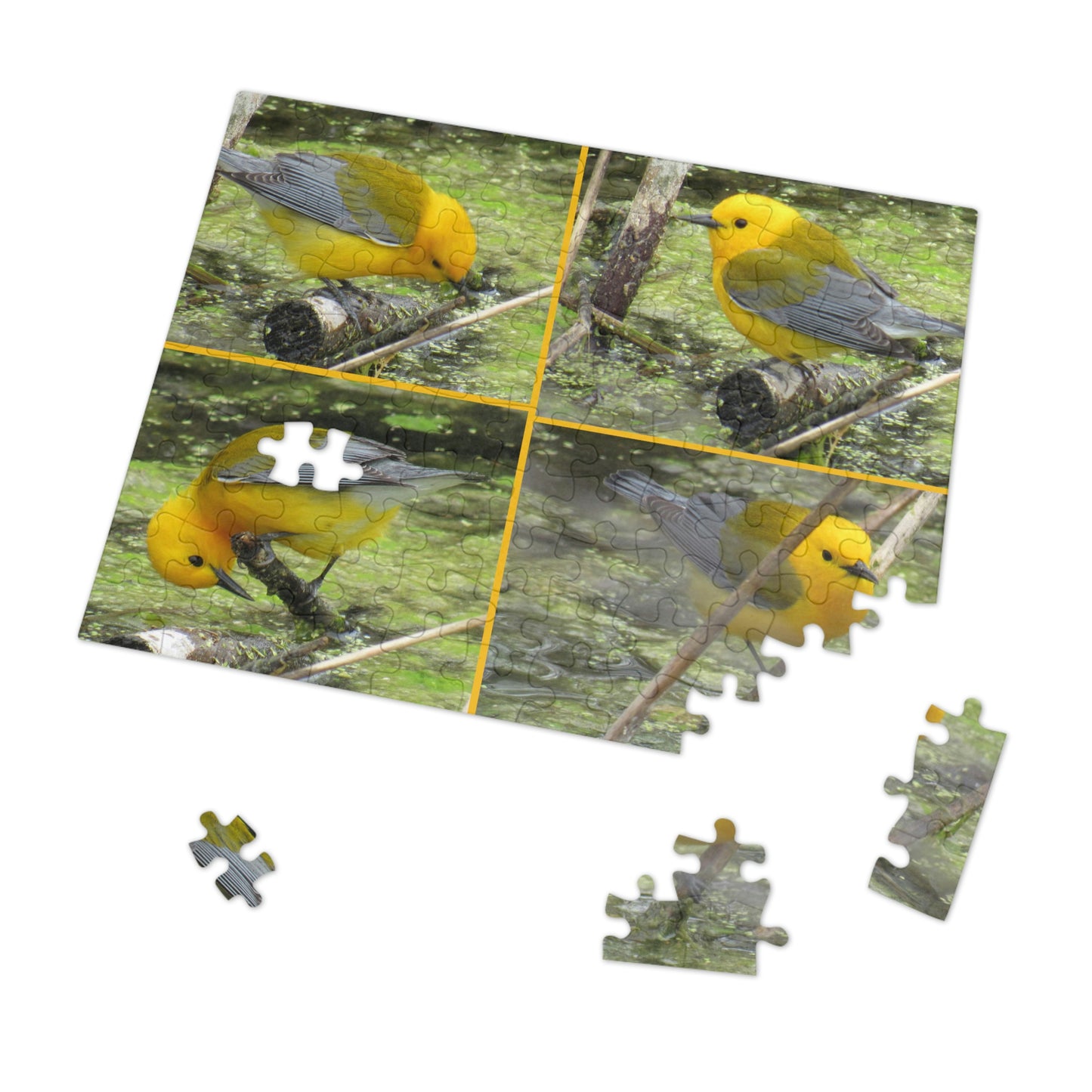 Prothonotary Warblers ♥ Port Aransas Wildlife Jigsaw Puzzle (30, 110, 252, 500,1000-Piece)