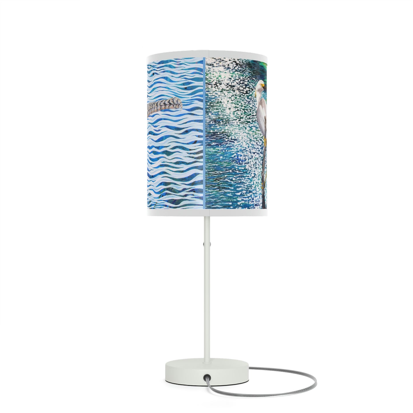 Cormorant and Shorebird in the Sun Bird Art Lamp on a Stand, US|CA plug