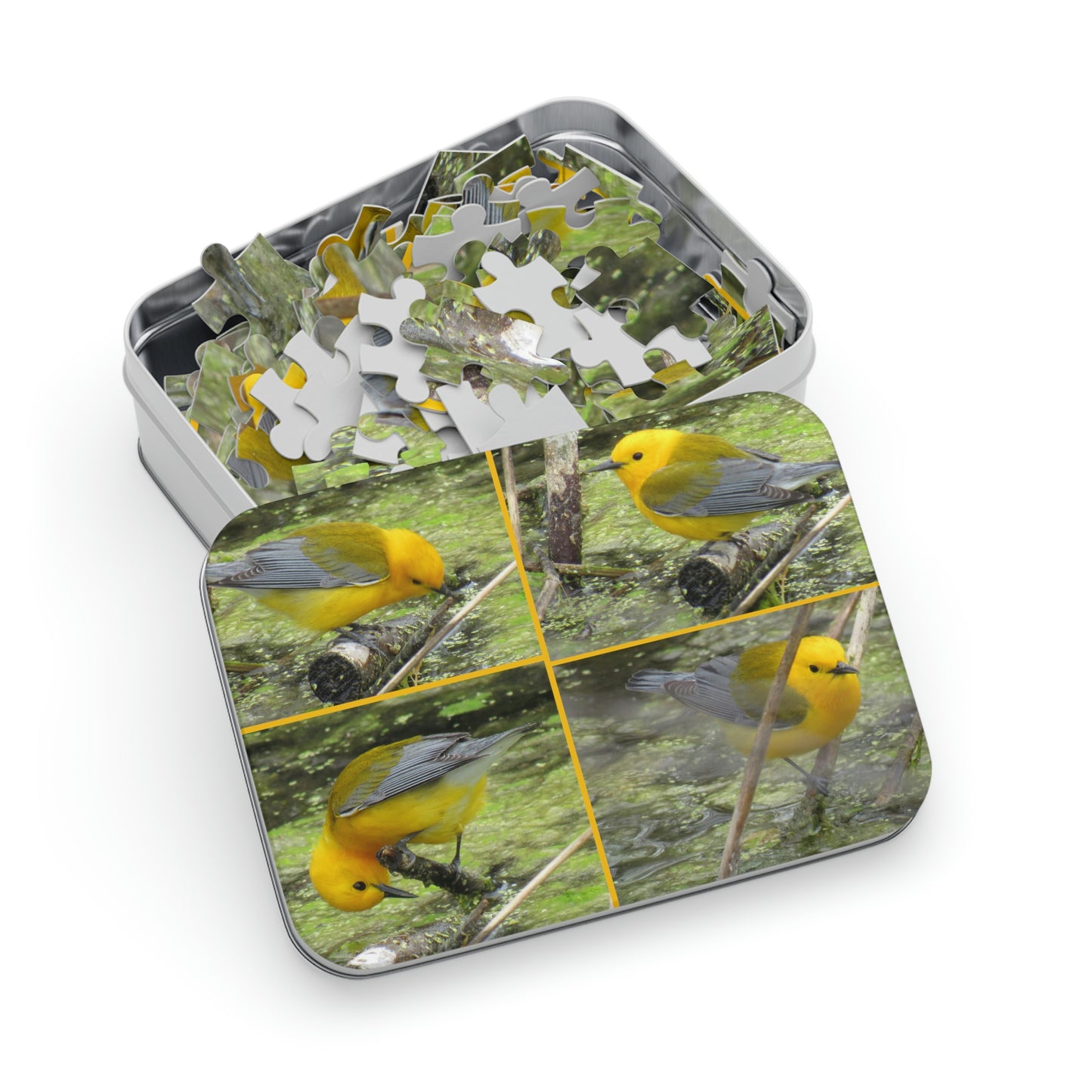 Prothonotary Warblers ♥ Port Aransas Wildlife Jigsaw Puzzle (30, 110, 252, 500,1000-Piece)