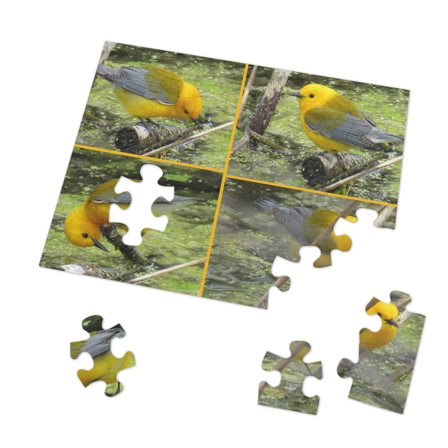 Prothonotary Warblers ♥ Port Aransas Wildlife Jigsaw Puzzle (30, 110, 252, 500,1000-Piece)