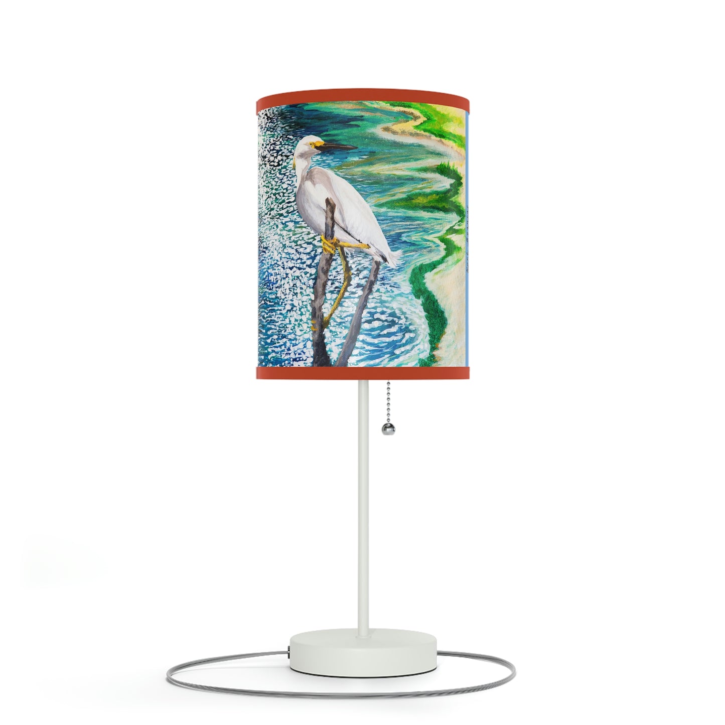 Cormorant and Shorebird in the Sun Bird Art Lamp on a Stand, US|CA plug