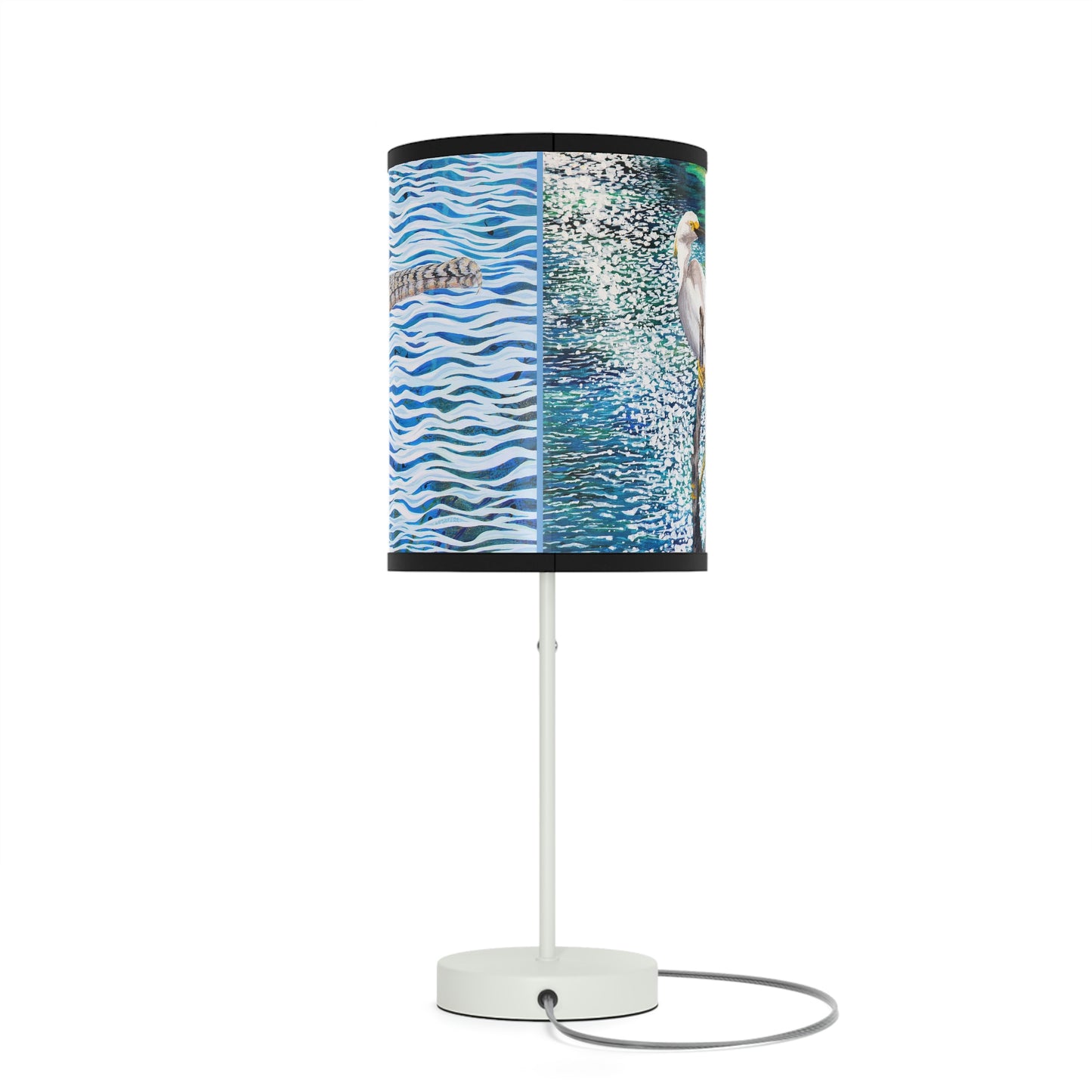 Cormorant and Shorebird in the Sun Bird Art Lamp on a Stand, US|CA plug