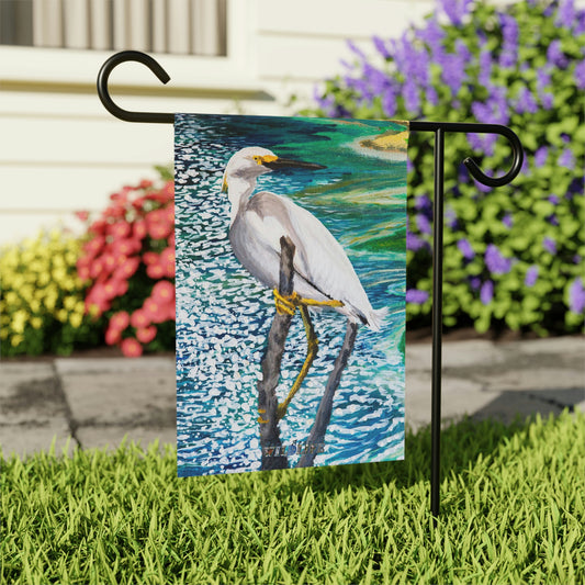 Egret Bird Art Garden Banner & House Flag