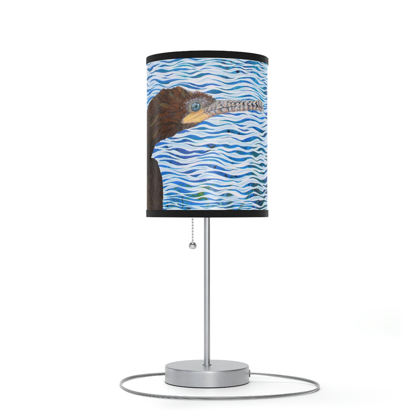 Cormorant and Shorebird in the Sun Bird Art Lamp on a Stand, US|CA plug