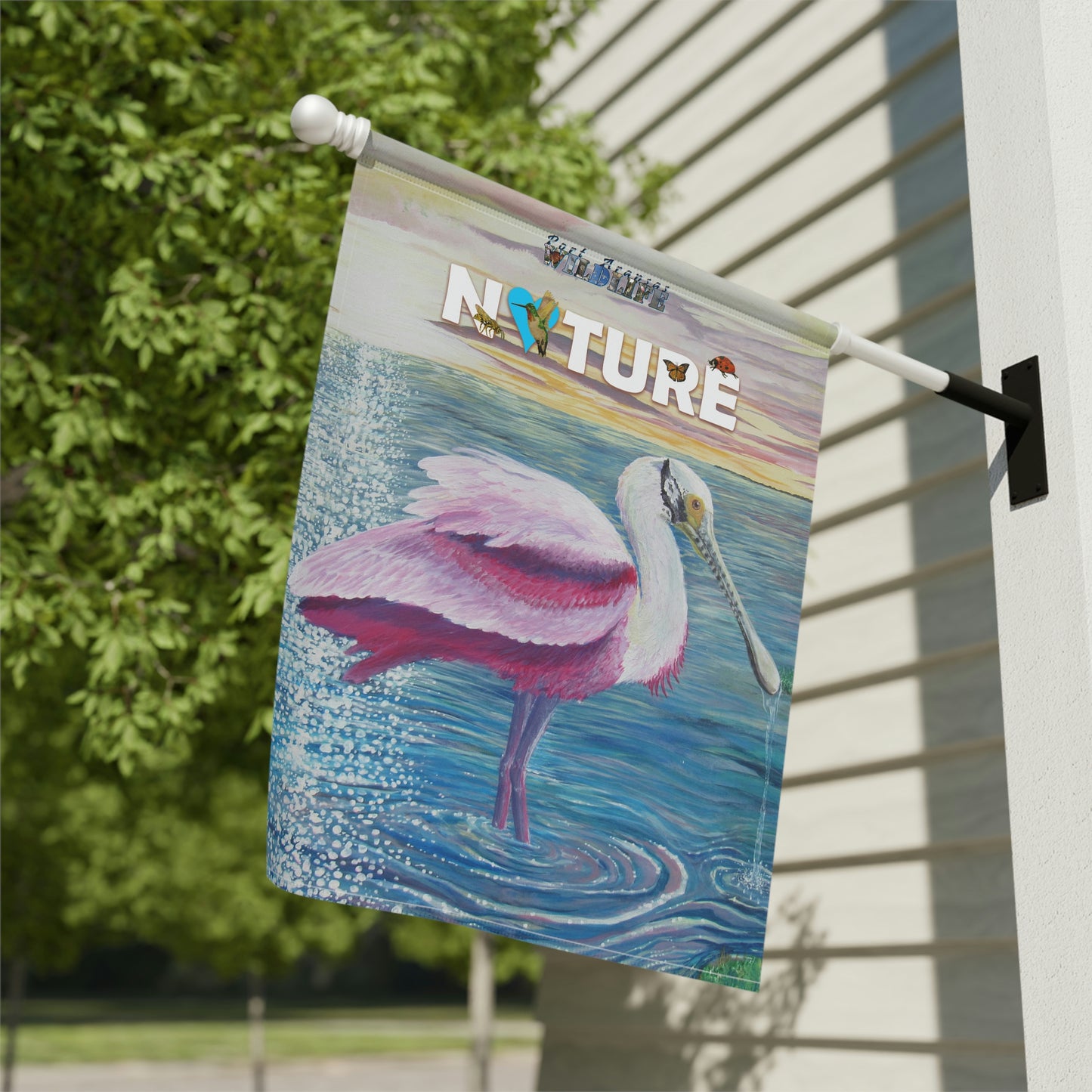 Roseate Spoonbill in the Sun Garden & House Banner