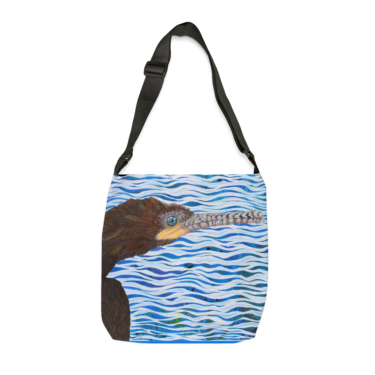 Cormorant in Paradise Adjustable Tote Bag