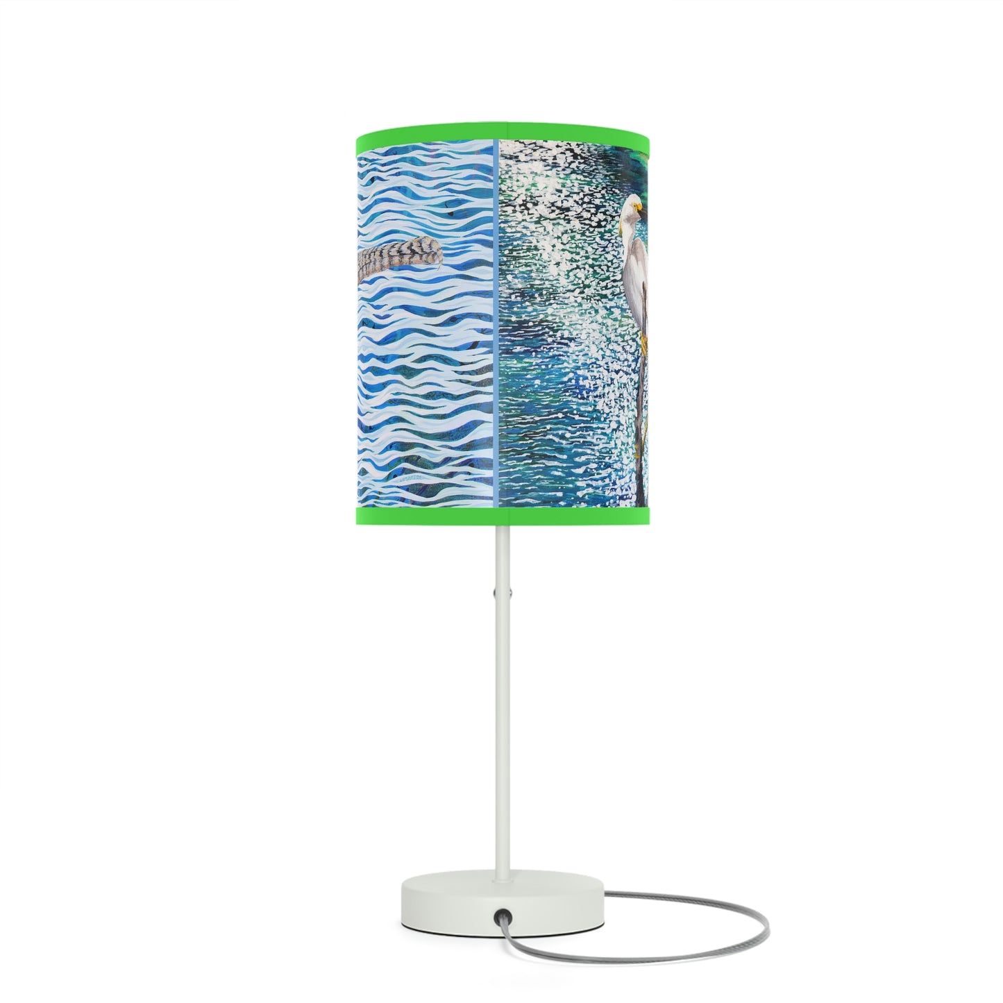 Cormorant and Shorebird in the Sun Bird Art Lamp on a Stand, US|CA plug