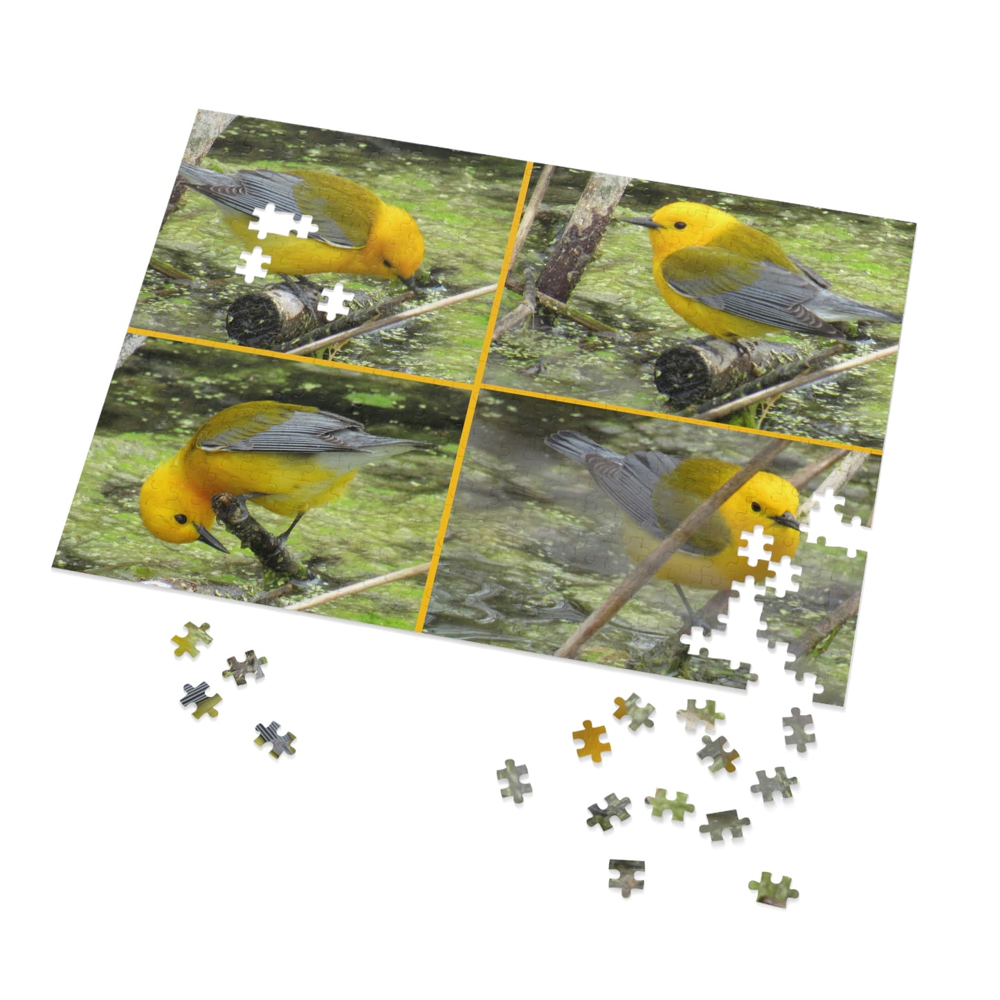 Prothonotary Warblers ♥ Port Aransas Wildlife Jigsaw Puzzle (30, 110, 252, 500,1000-Piece)