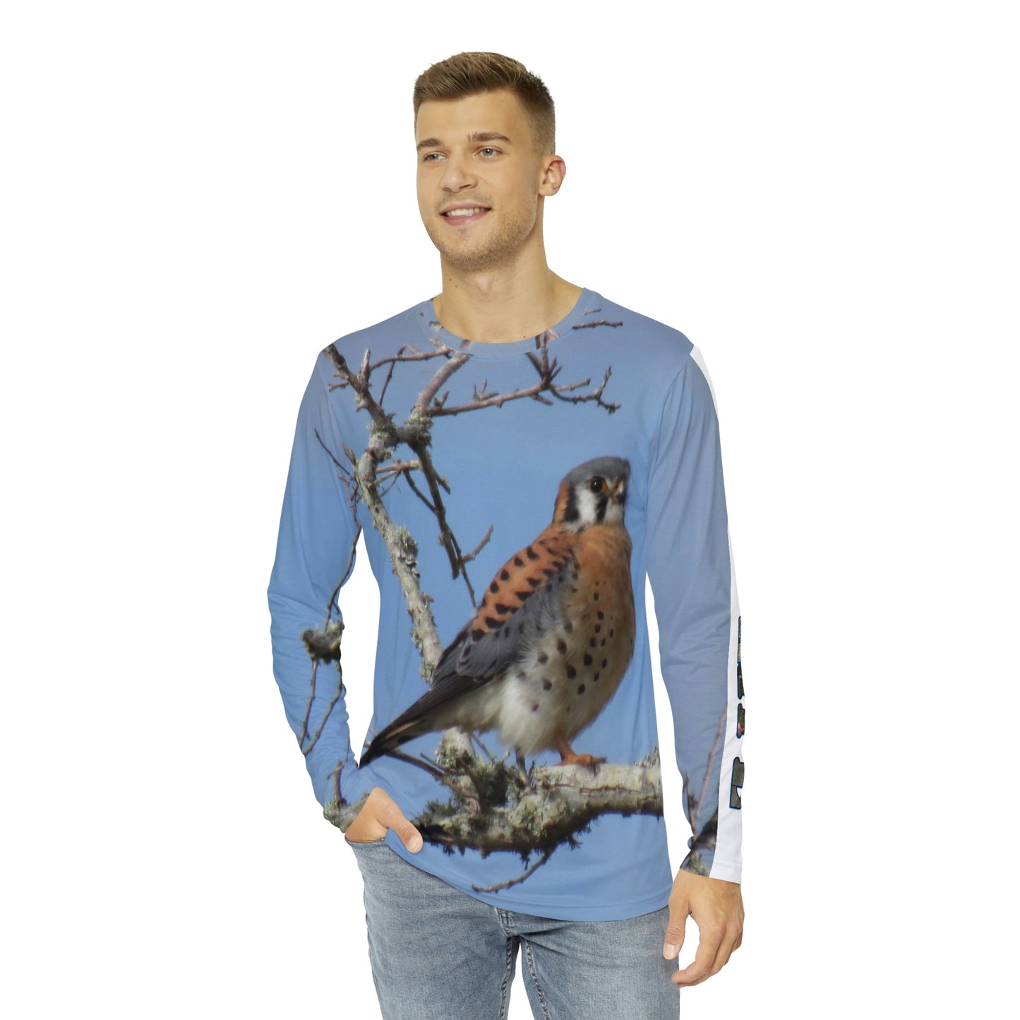 American Kestrel Port Aransas Wildlife Men's Long Sleeve Shirt