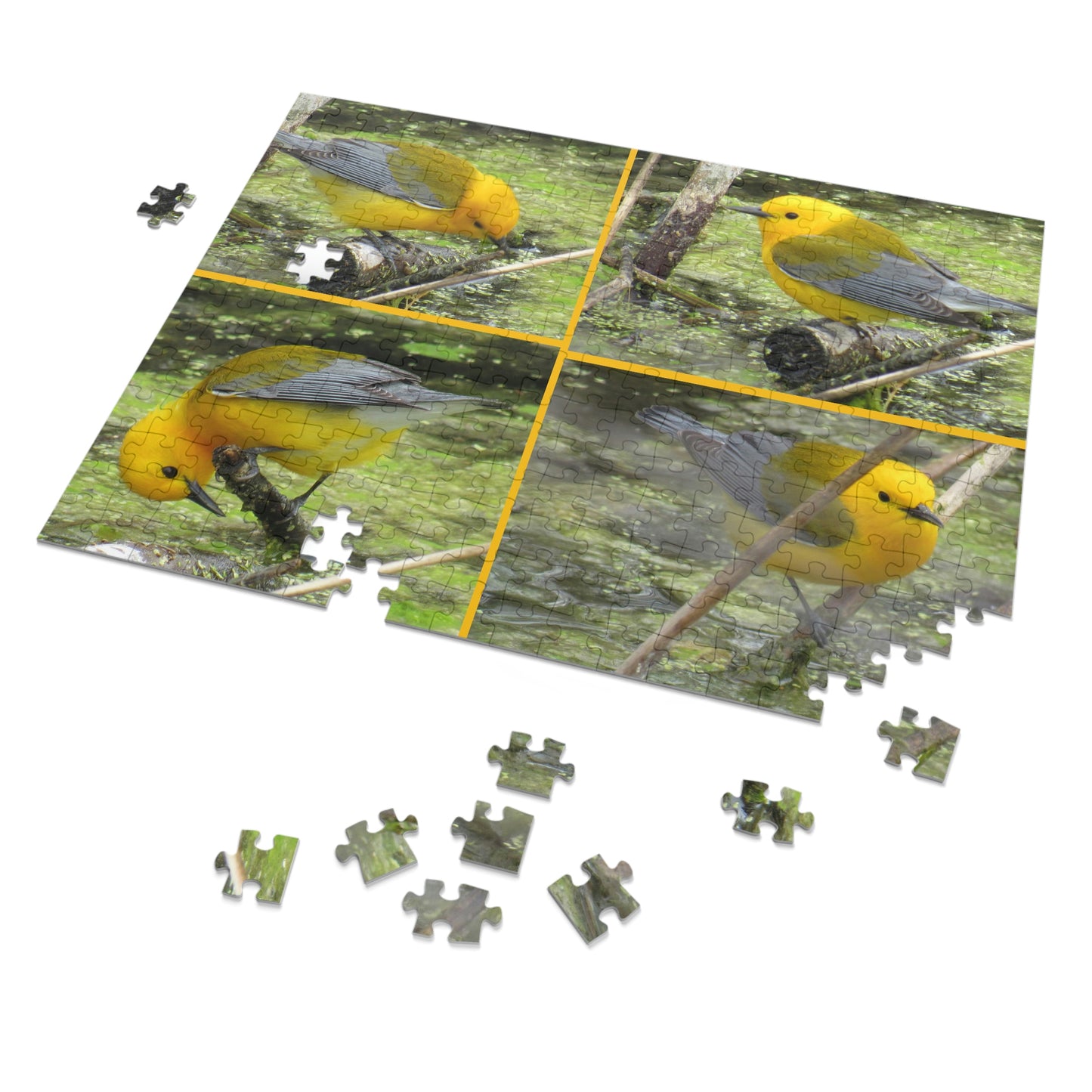 Prothonotary Warblers ♥ Port Aransas Wildlife Jigsaw Puzzle (30, 110, 252, 500,1000-Piece)