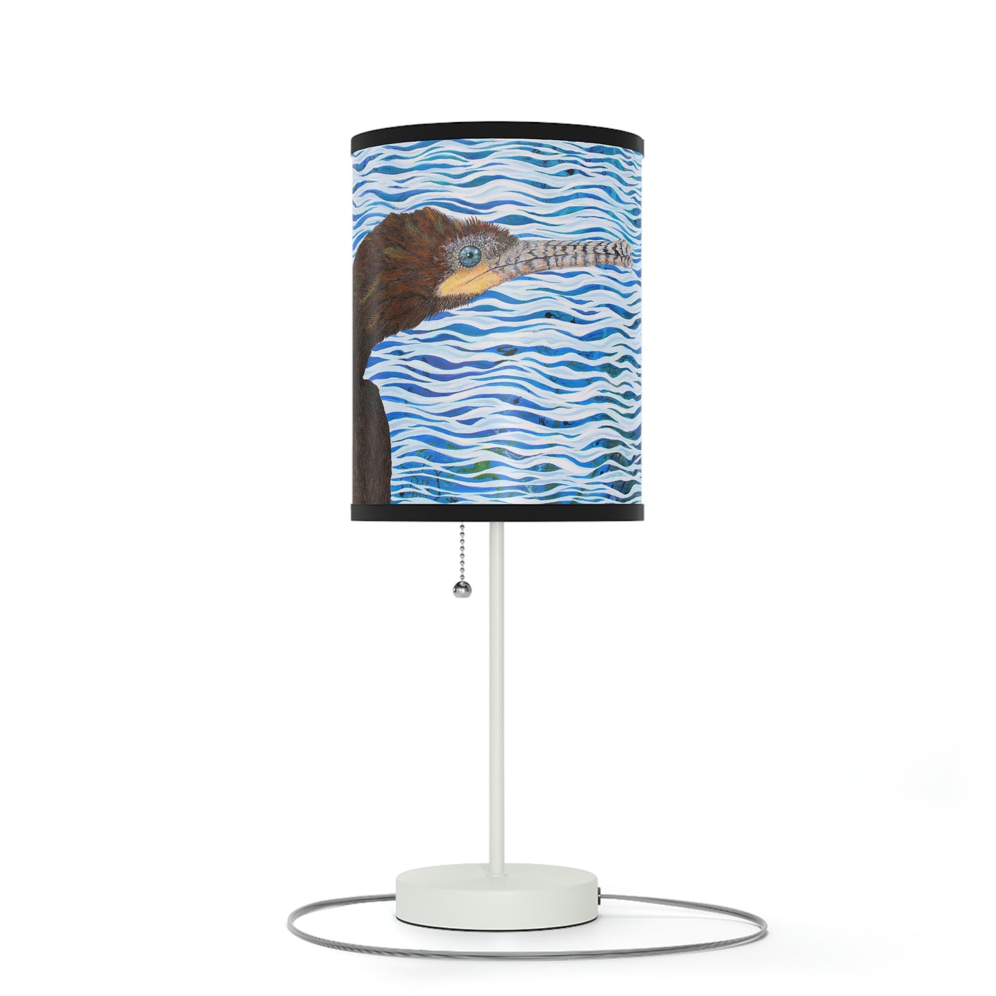 Cormorant and Shorebird in the Sun Bird Art Lamp on a Stand, US|CA plug