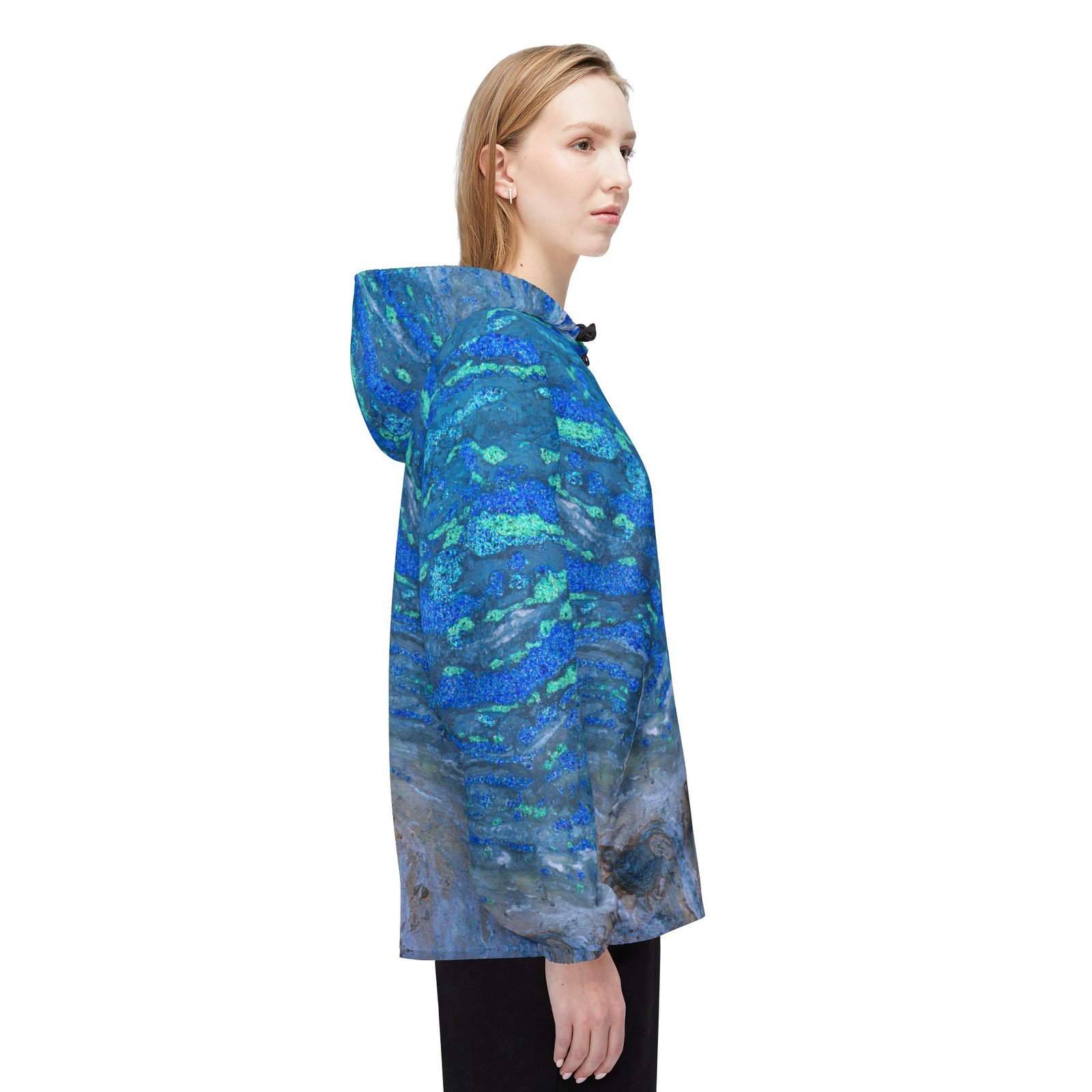 Windbreaker Jacket - Port Aransas Wildlife Sparkling Sea Turtle Hatchlings Design - Image 6