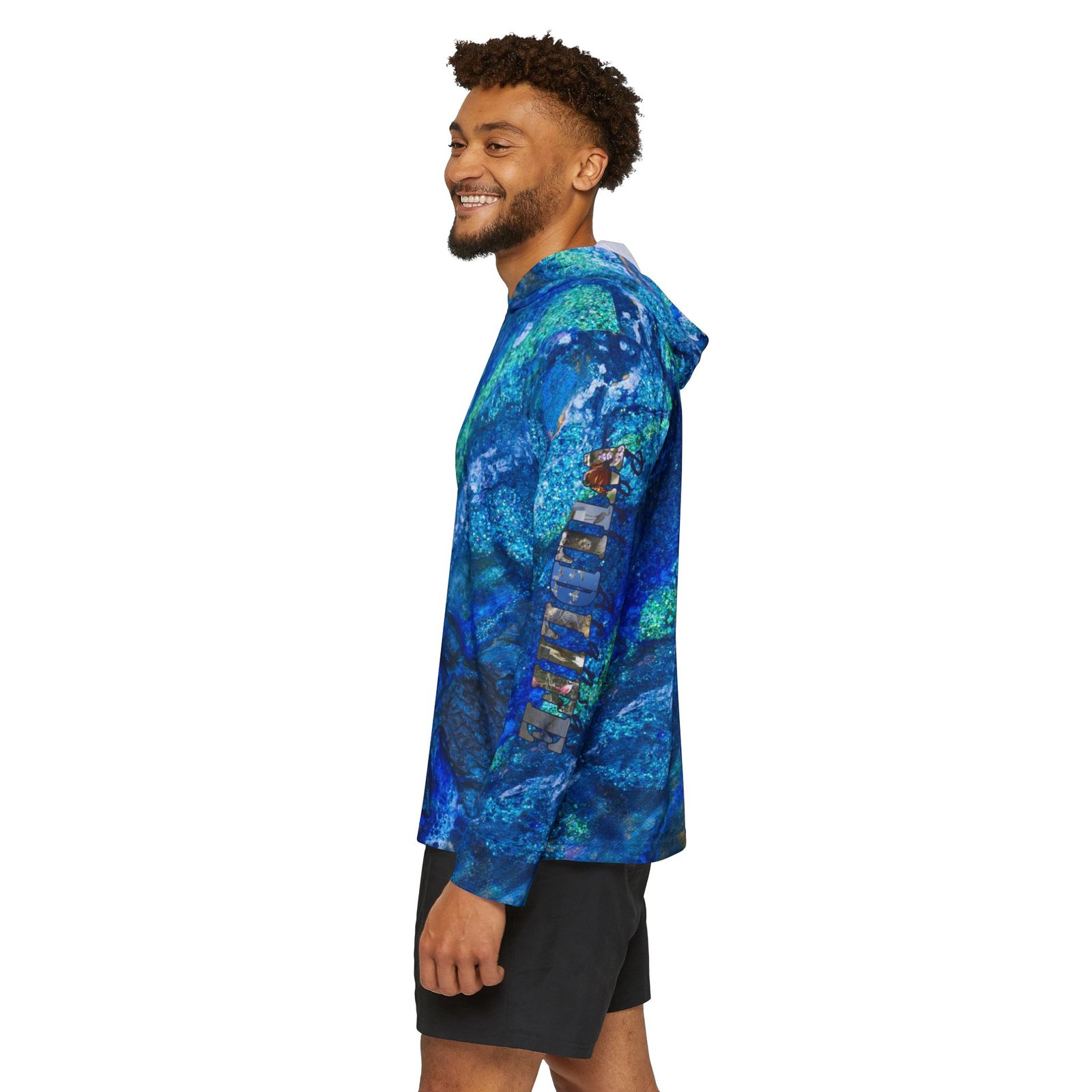 Copy of Sea Turtle Ocean Sounds Hoodie — Blue Sparkling Coastal Waters - Image 5